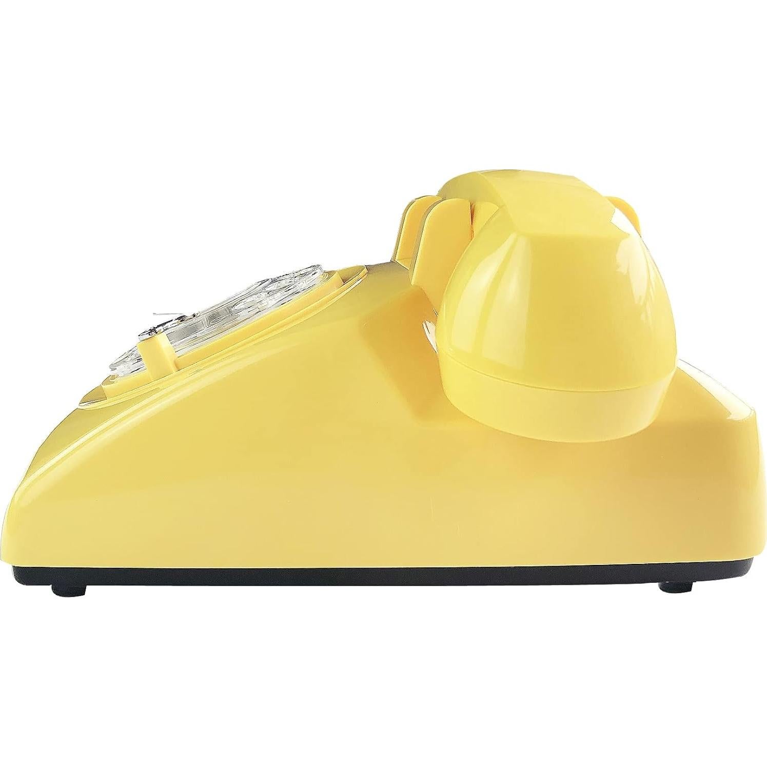 Teléfono de Escritorio Retro TelPal MY-301 Amarillo Manos Libres