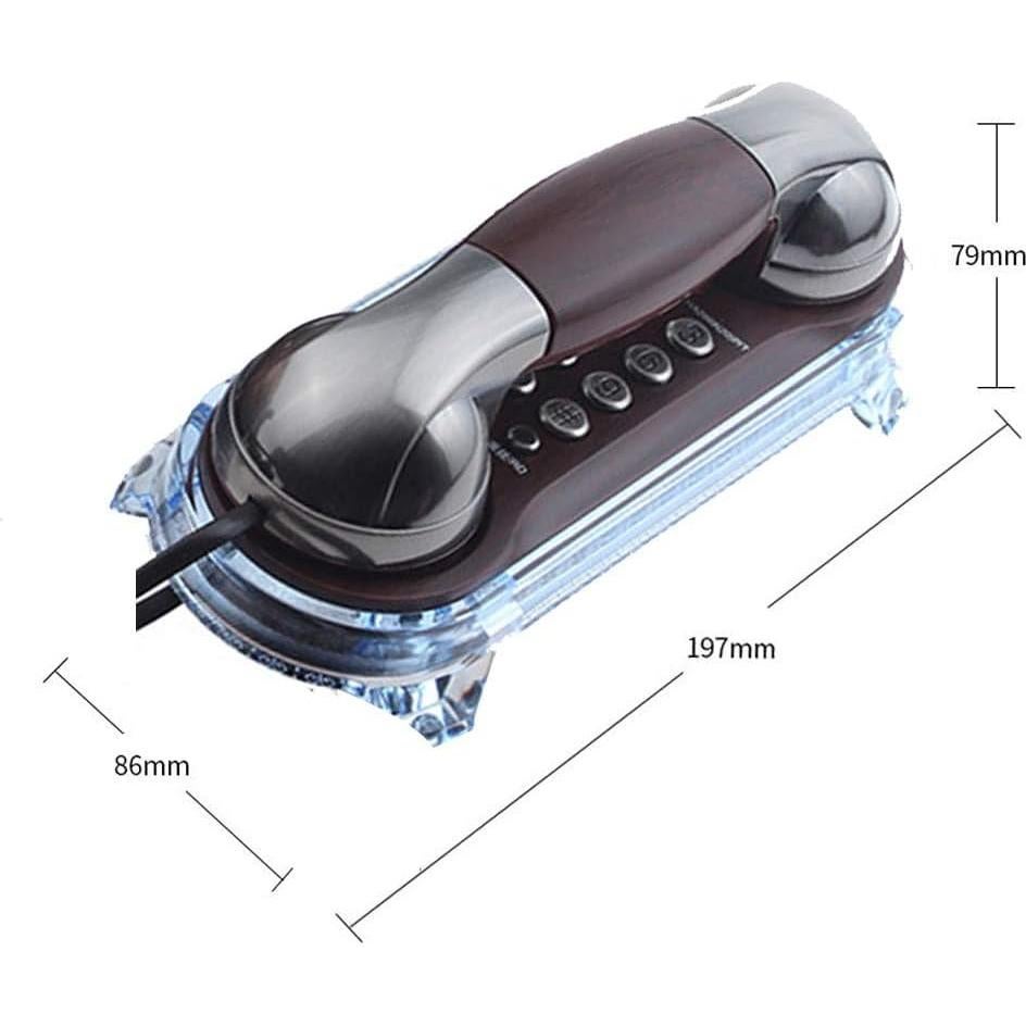 Teléfono de Pared Retro TelPal 309 Mini Bronce Rojo