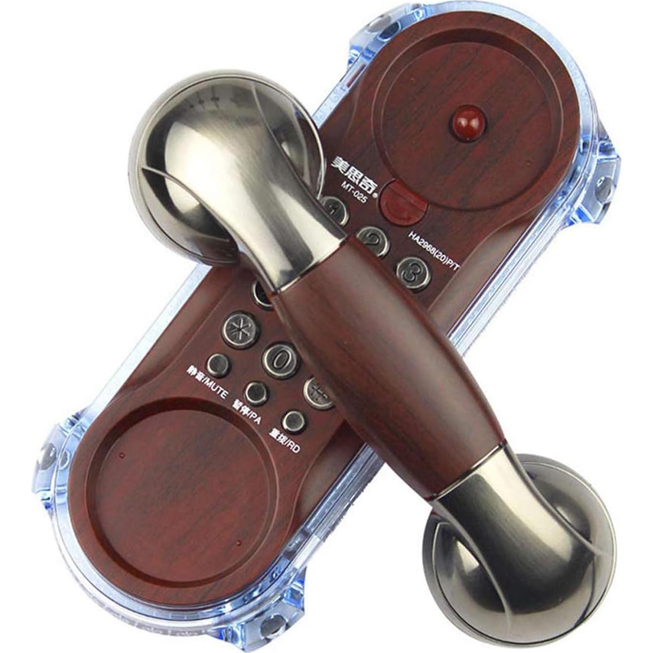 Teléfono de Pared Retro TelPal 309 Mini Bronce Rojo