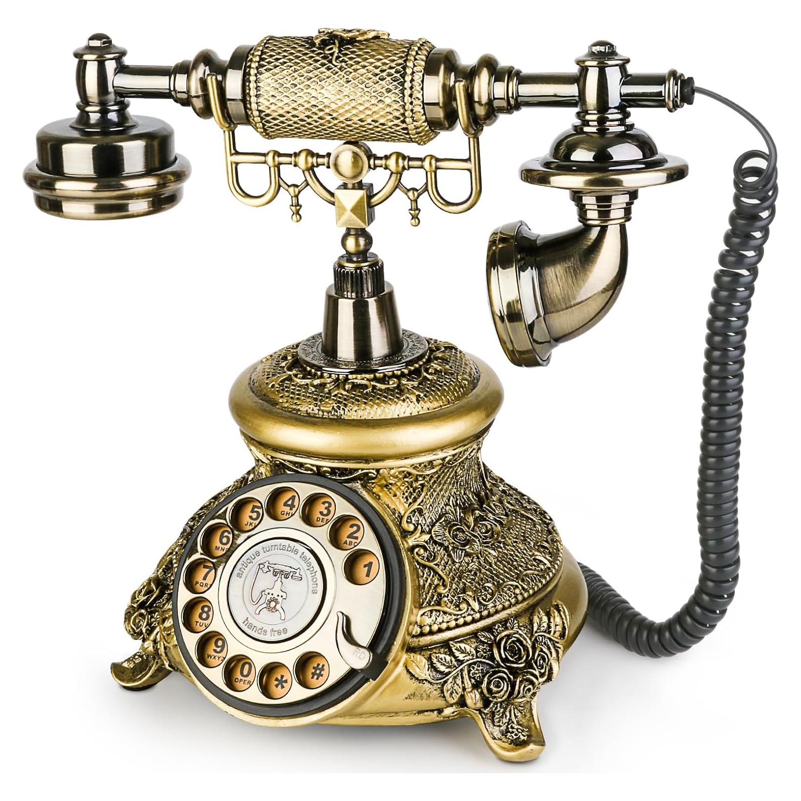 Teléfono de disco rotatorio vintage Sangyn bronce 1.95 kg