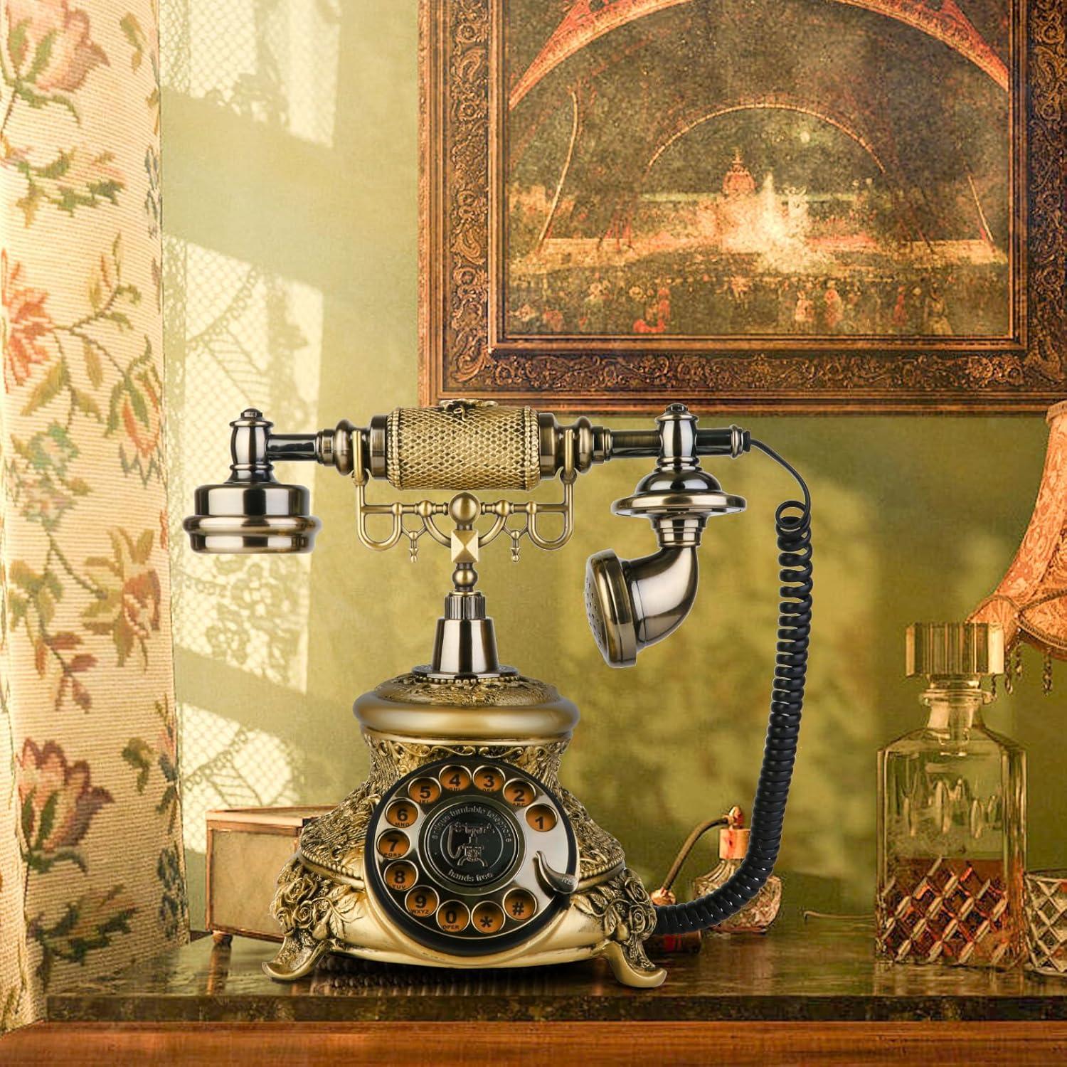 Teléfono de disco rotatorio vintage Sangyn bronce 1.95 kg