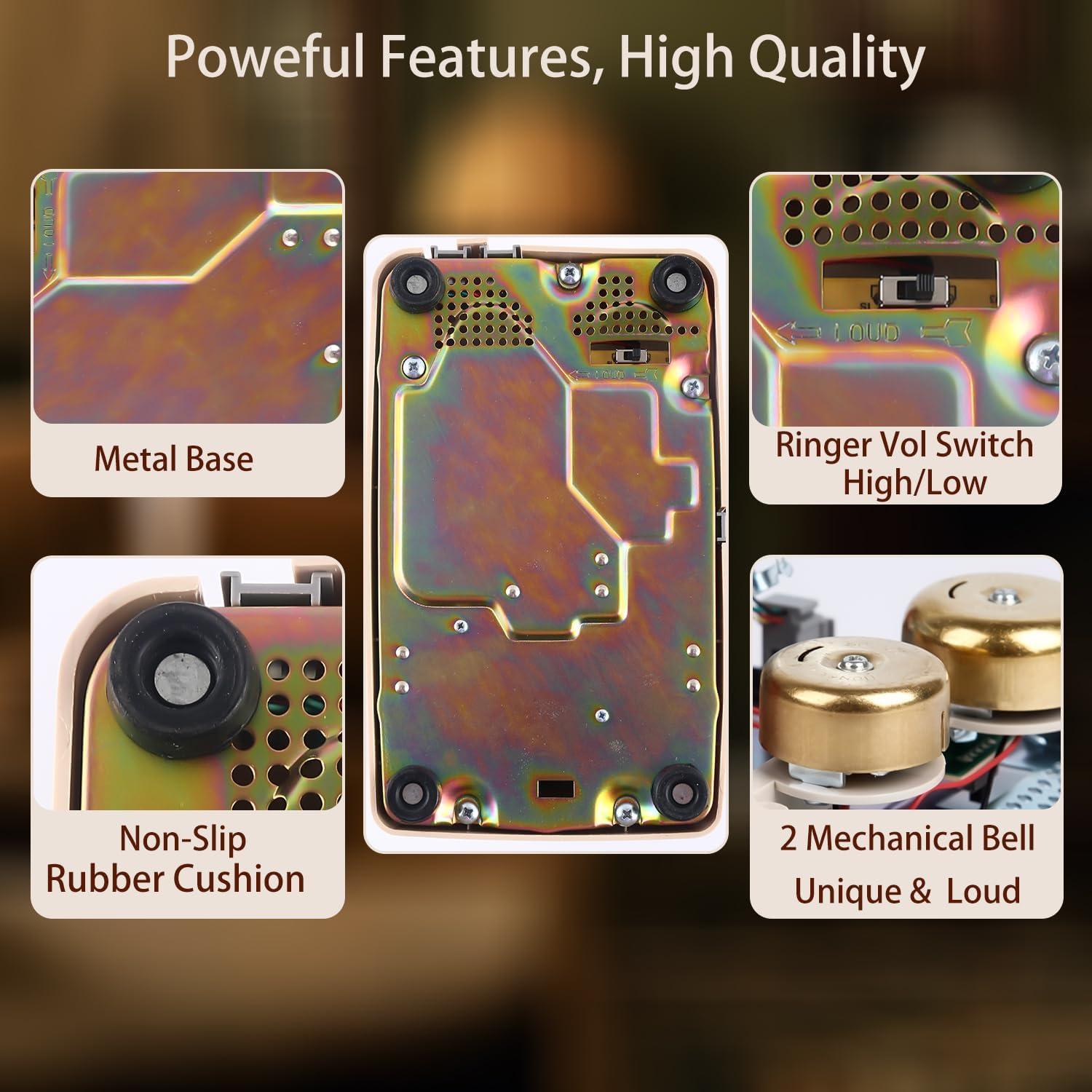 Teléfono de Escritorio Retro Beige Tradicional Americano 2500