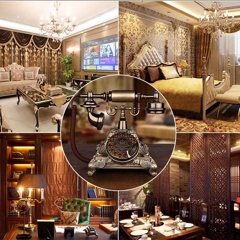 Teléfono de Disco Vintage TelPal 6111 en Bronce Antiguo