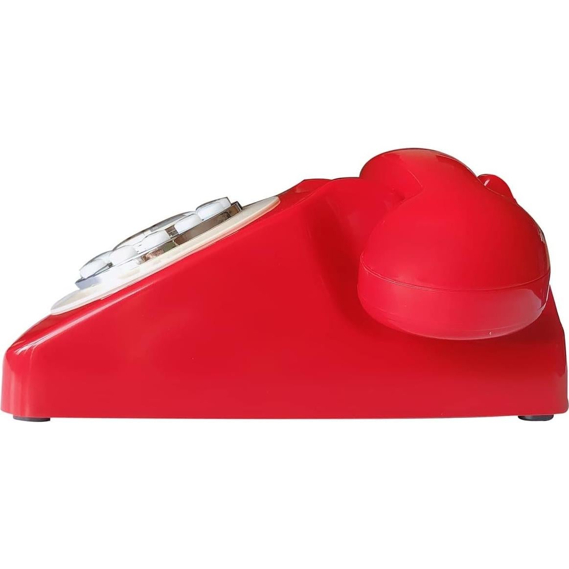 Teléfono Retro Rojo con Cable Benotek 8009, Estilo Clásico