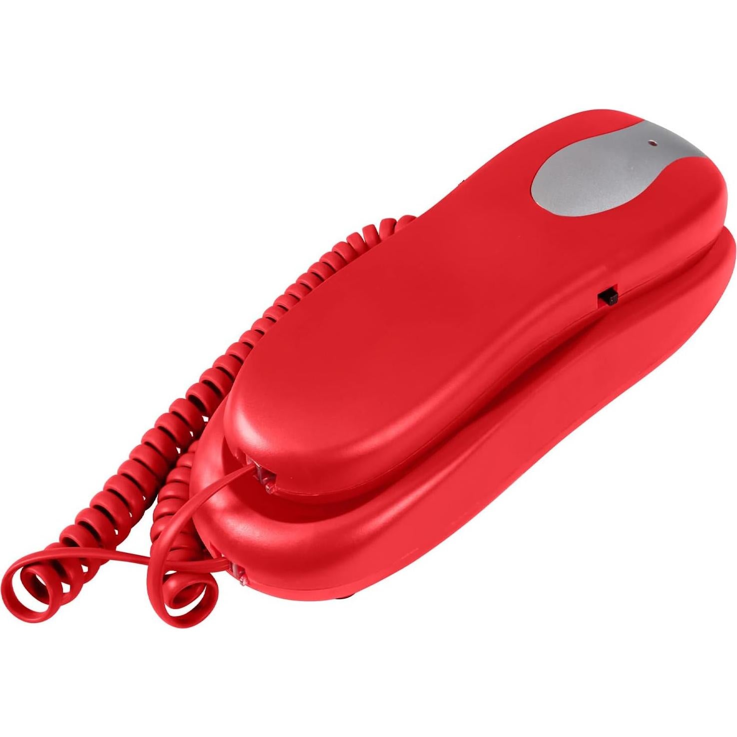 Teléfono de Pared Rojo Slimline Blue Donuts con Memoria