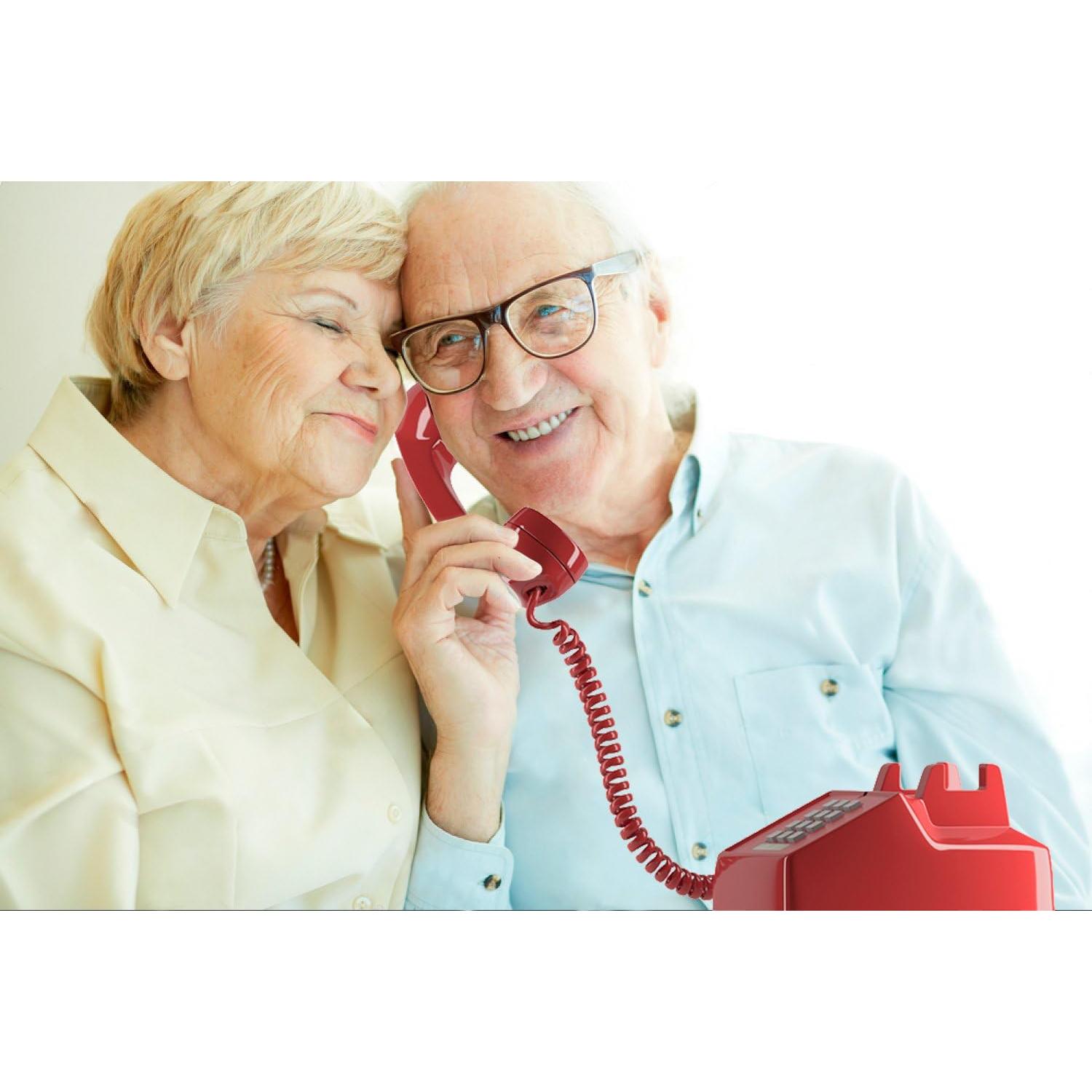 Teléfono con Cable Home Intuition Rojo para Personas Mayores