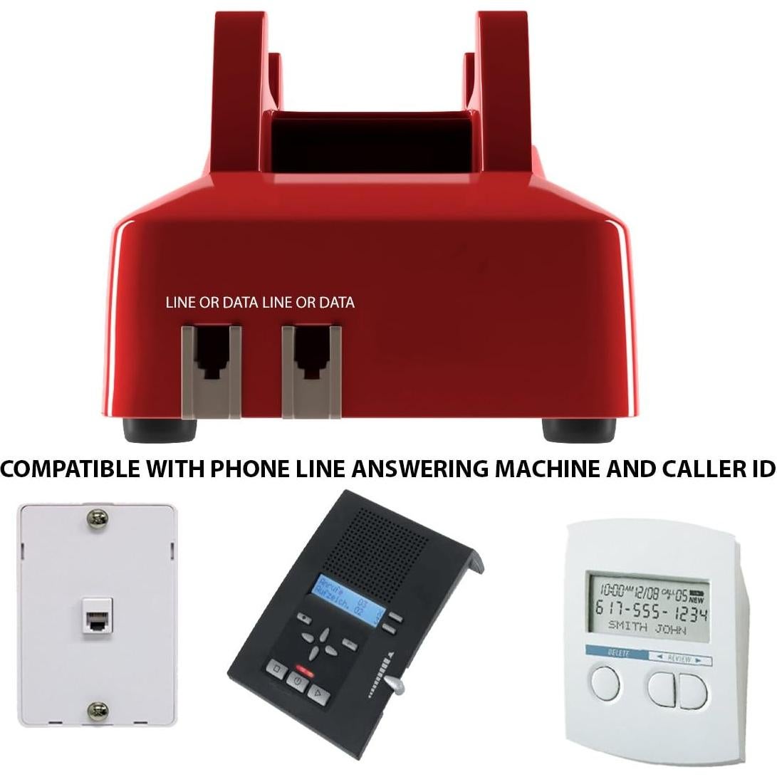 Teléfono con Cable Home Intuition Rojo para Personas Mayores