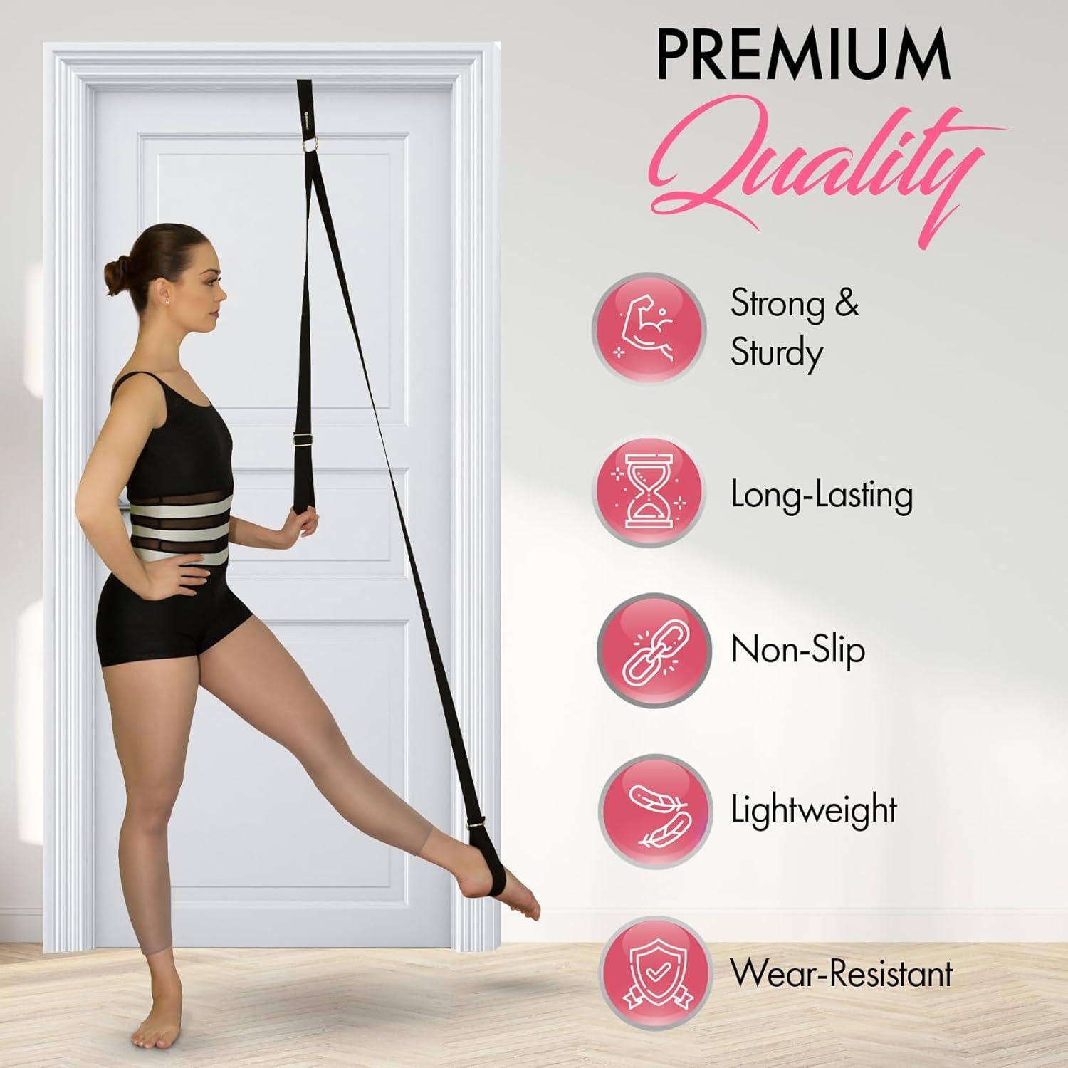 Correa de Estiramiento Zenmarkt con Ancla para Puerta - Flexibilidad y Splits