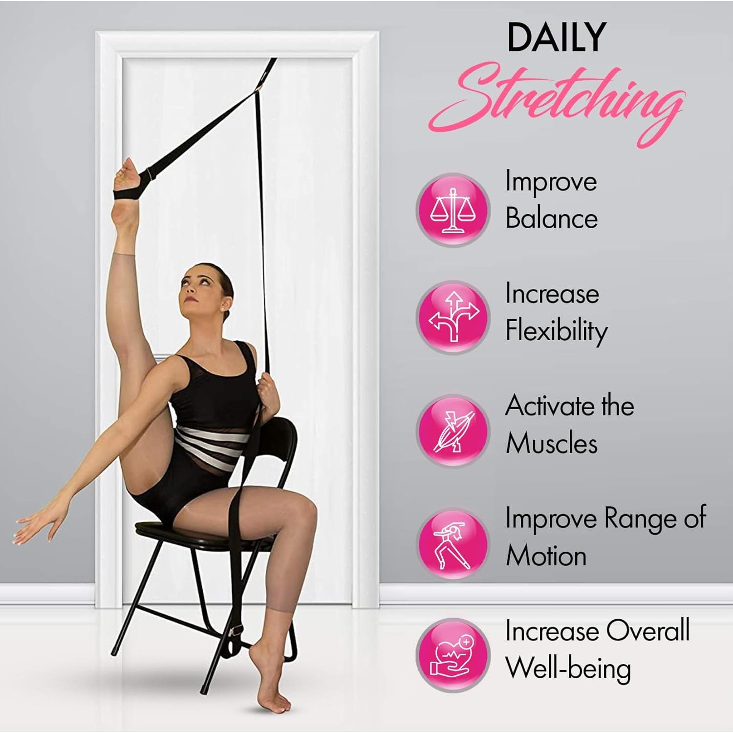 Correa de Estiramiento Zenmarkt con Ancla para Puerta - Flexibilidad y Splits