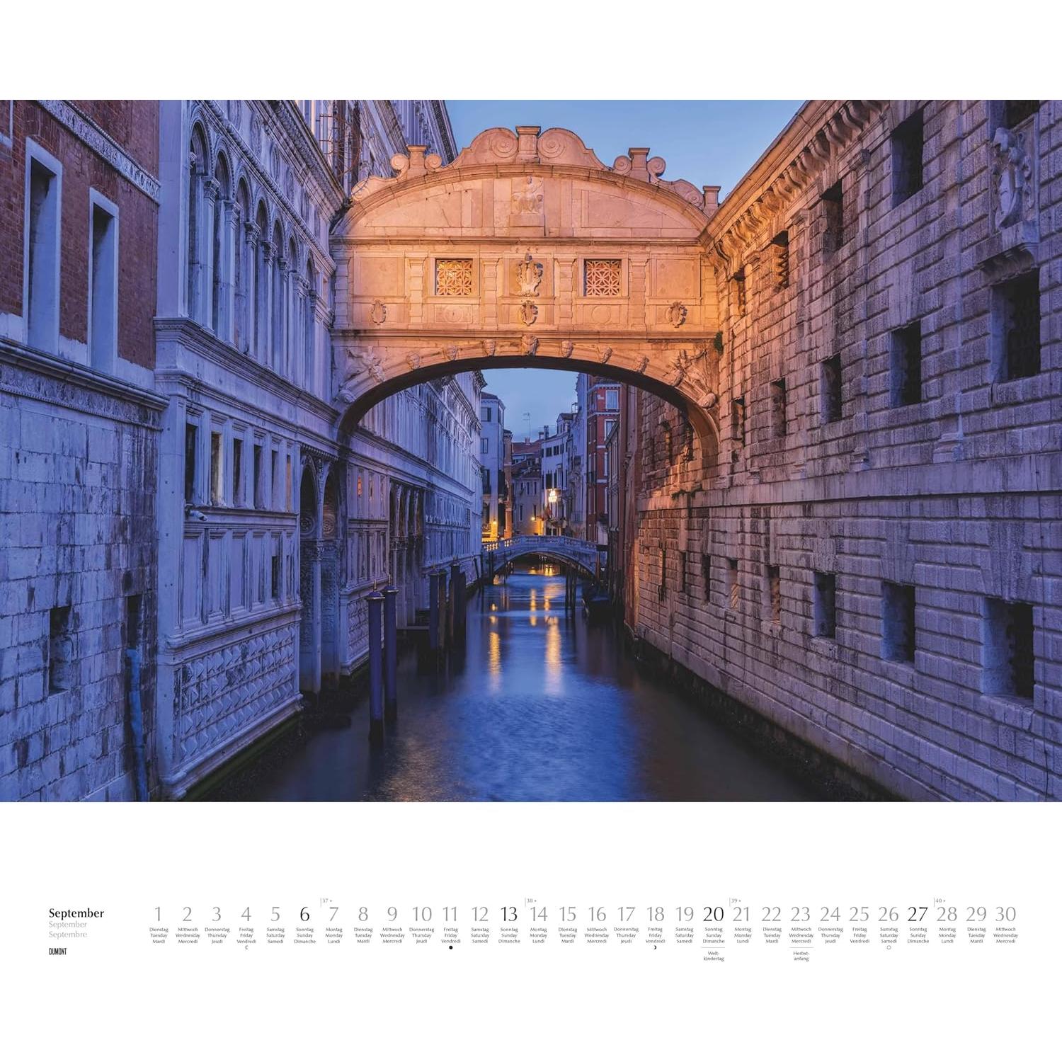 Calendario de Pared DUMONT 2026 Venecia 60 x 50 cm