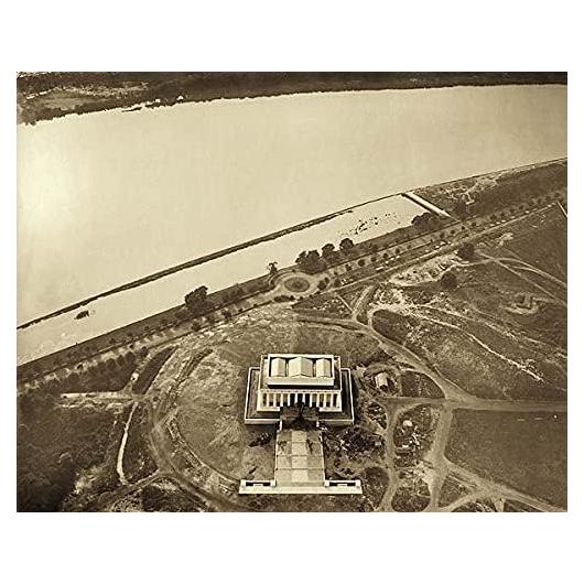 Fotografía Aérea Monumento a Lincoln 27.94x35.56 cm McMahan