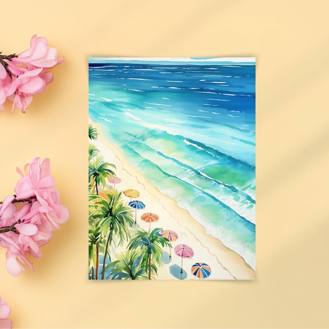 Impresión en Acuarela Miami Beach 17.8x12.7 cm Gios Studio