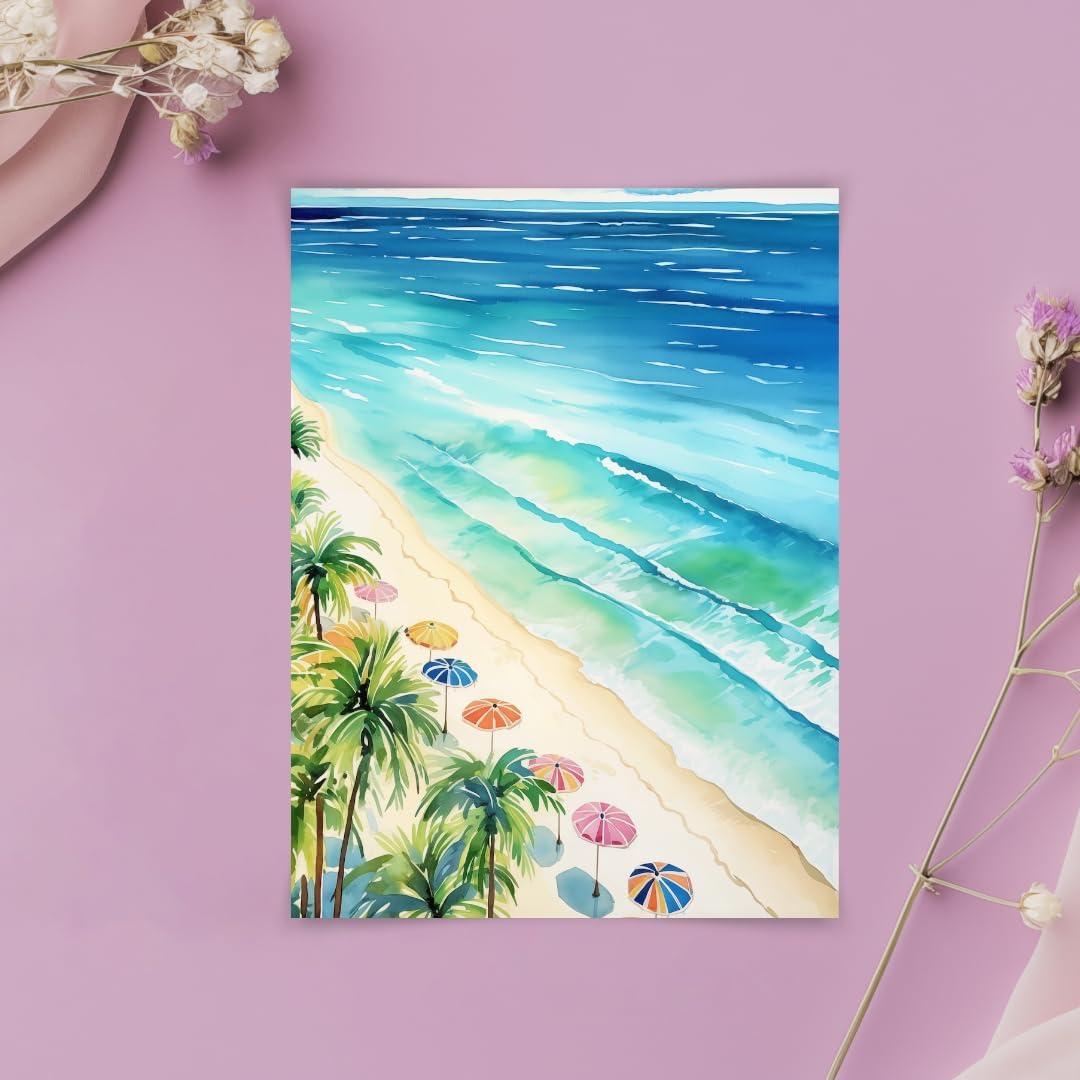 Impresión en Acuarela Miami Beach 17.8x12.7 cm Gios Studio