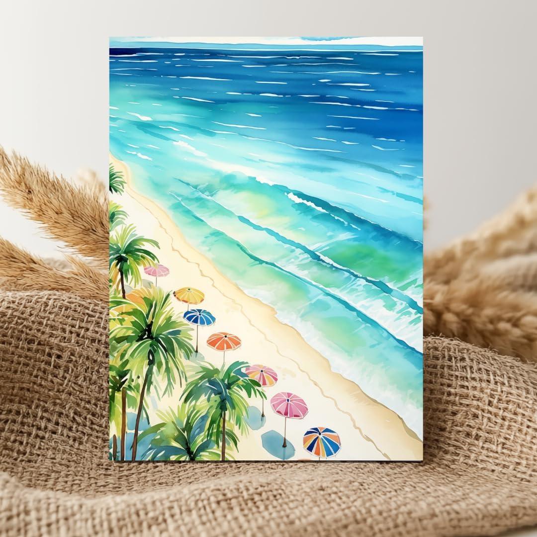 Impresión en Acuarela Miami Beach 17.8x12.7 cm Gios Studio