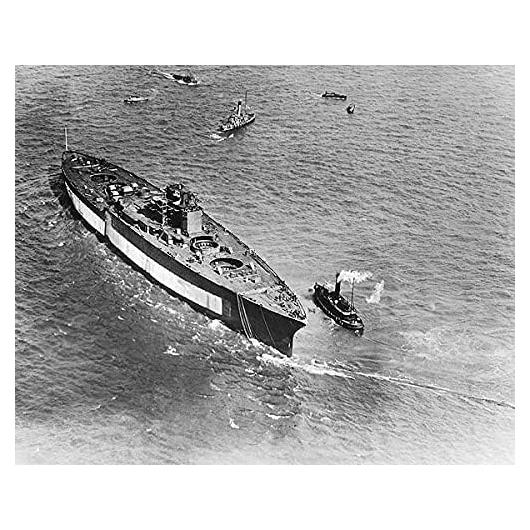 Fotografía Aérea USS Maryland BB-46 1920 25x20 cm Impresión