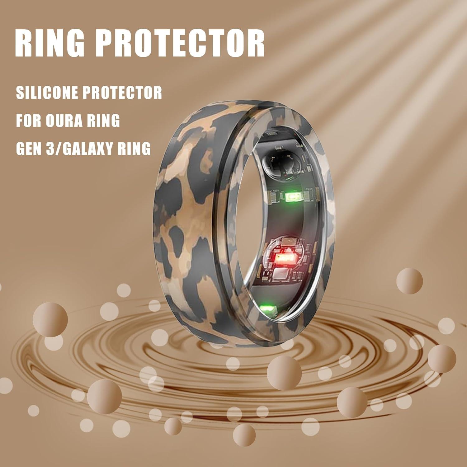 Paquete de 4 fundas de silicona Hyinus para Oura Ring Gen 3 - Tamaño S