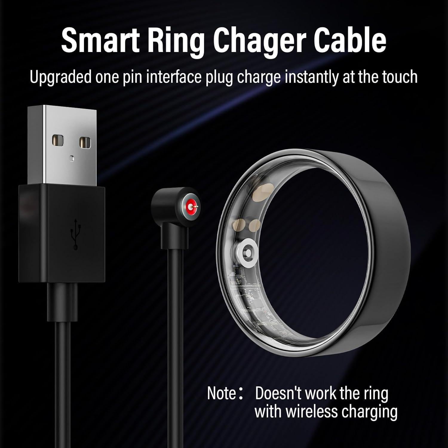 Cable de Carga Magnético Belcompany para Anillo Inteligente 1m