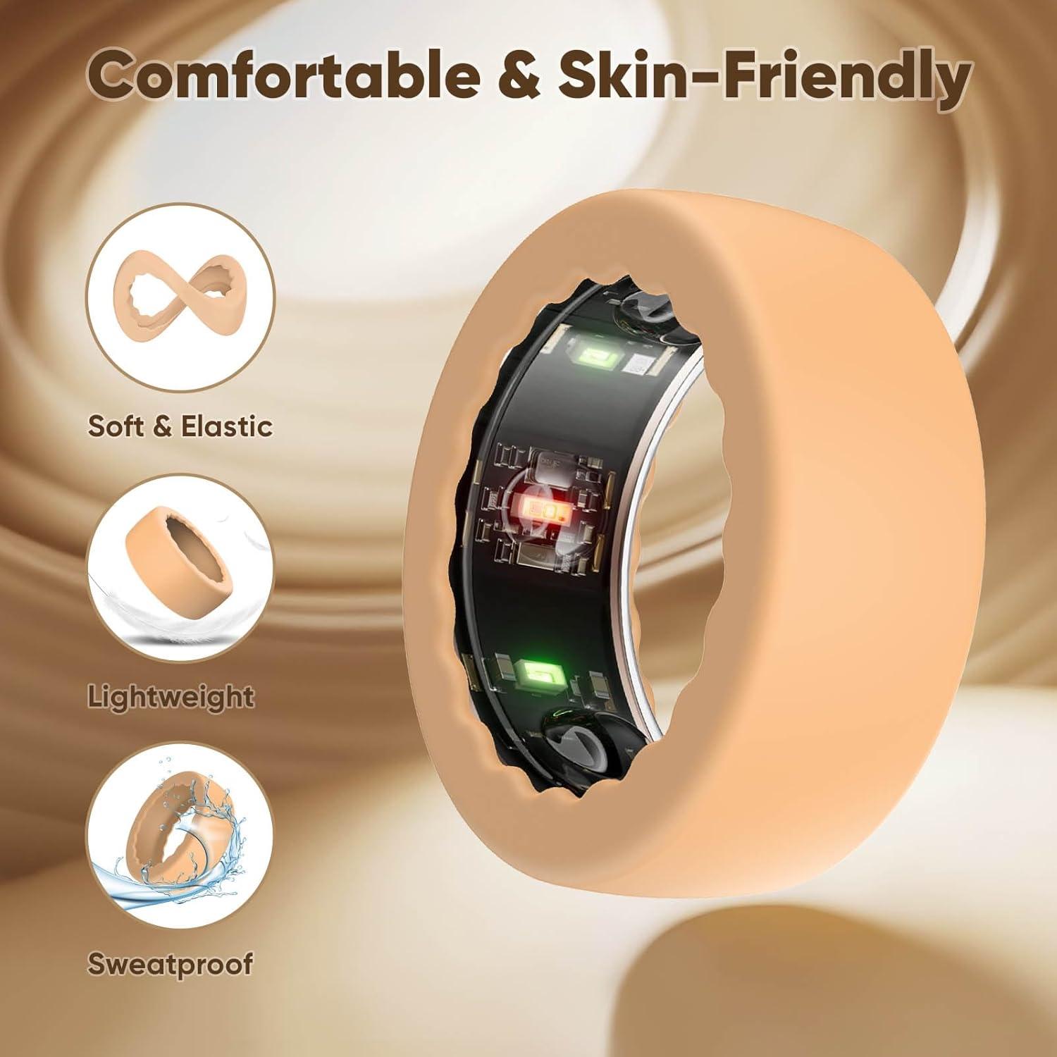 15 Fundas Protectoras de Silicona para Oura Ring y Smart Rings