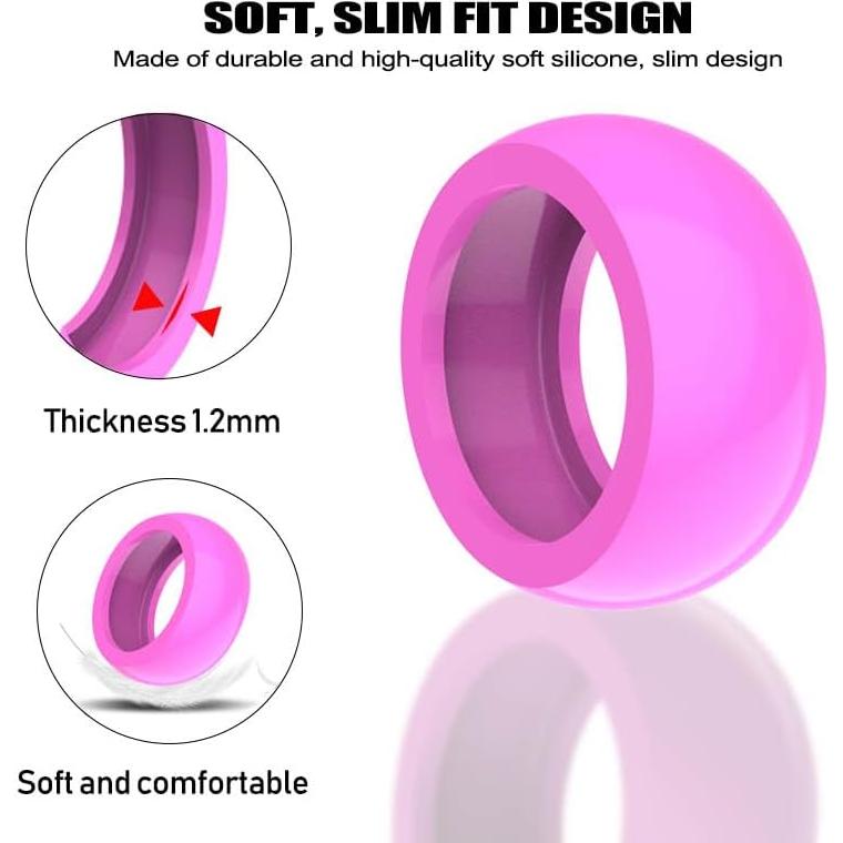 Paquete de 4 fundas de silicona BO&DQQ para Oura Ring