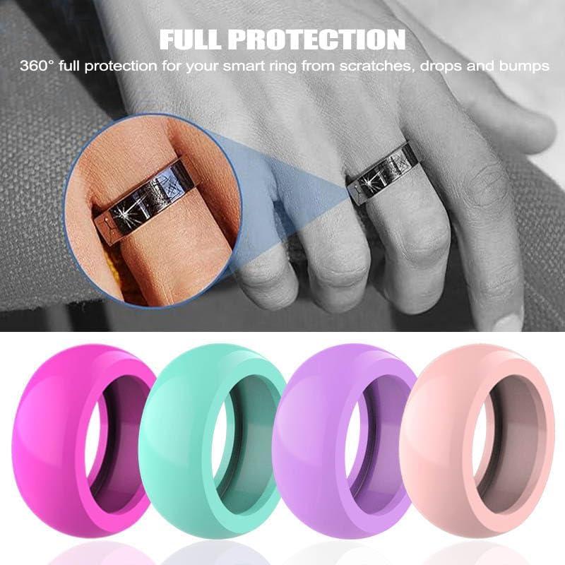 Paquete de 4 fundas de silicona BO&DQQ para Oura Ring