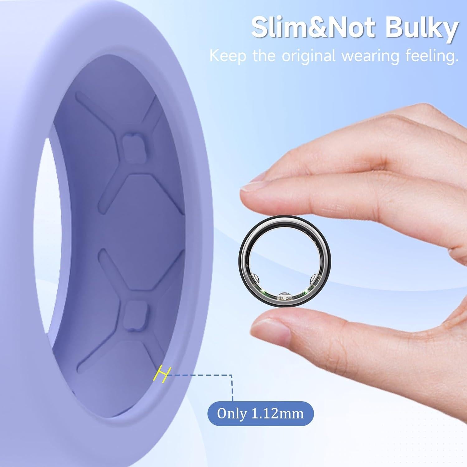 Funda de Silicona Anti-Rayones para Oura Ring Gen 4/3 y Galaxy Ring