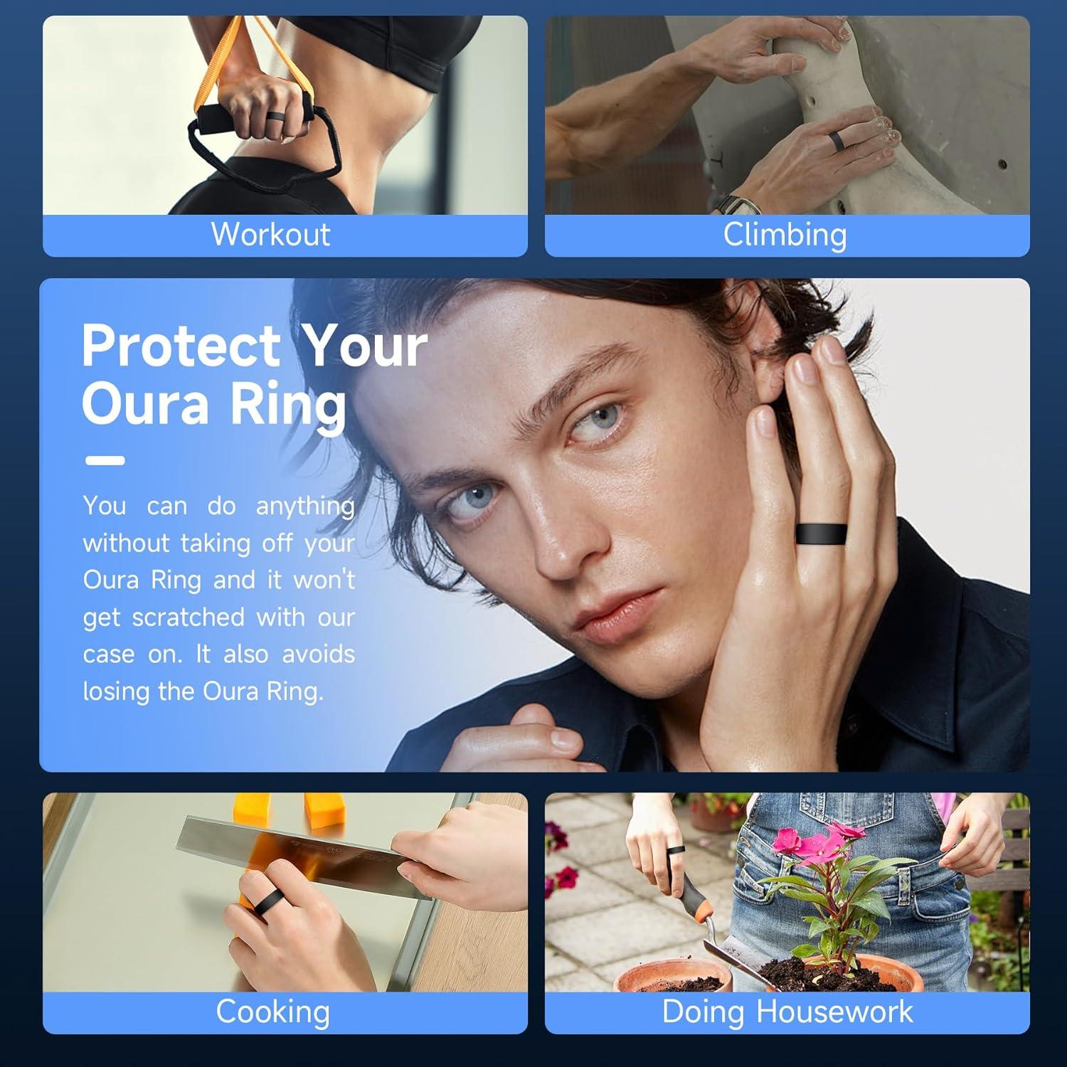 Funda de Silicona Anti-Rayones para Oura Ring Gen 4/3 y Galaxy Ring