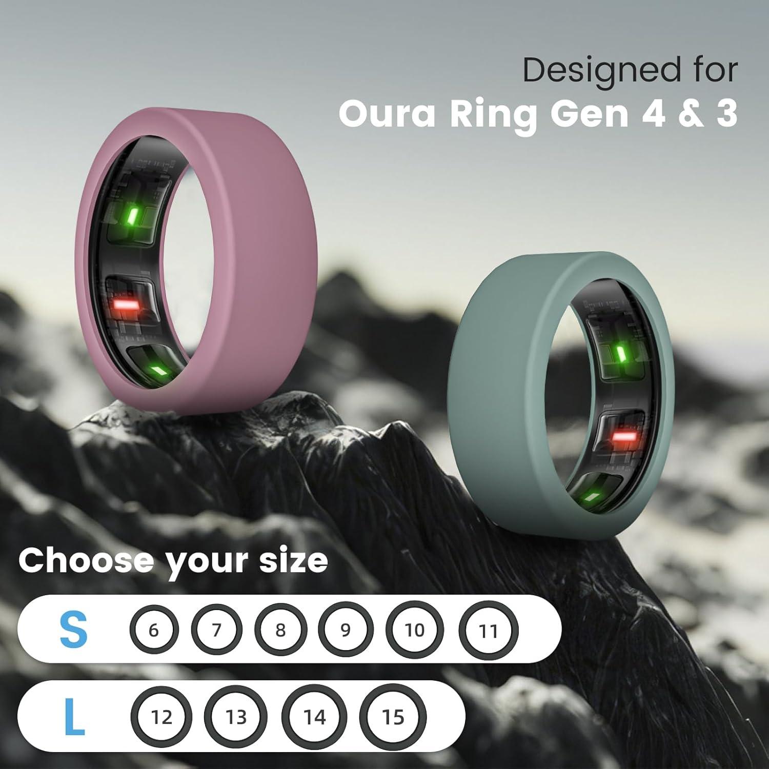 Paquete de 10 fundas de silicona para Oura Ring Gen 4/3 - Tamaño S