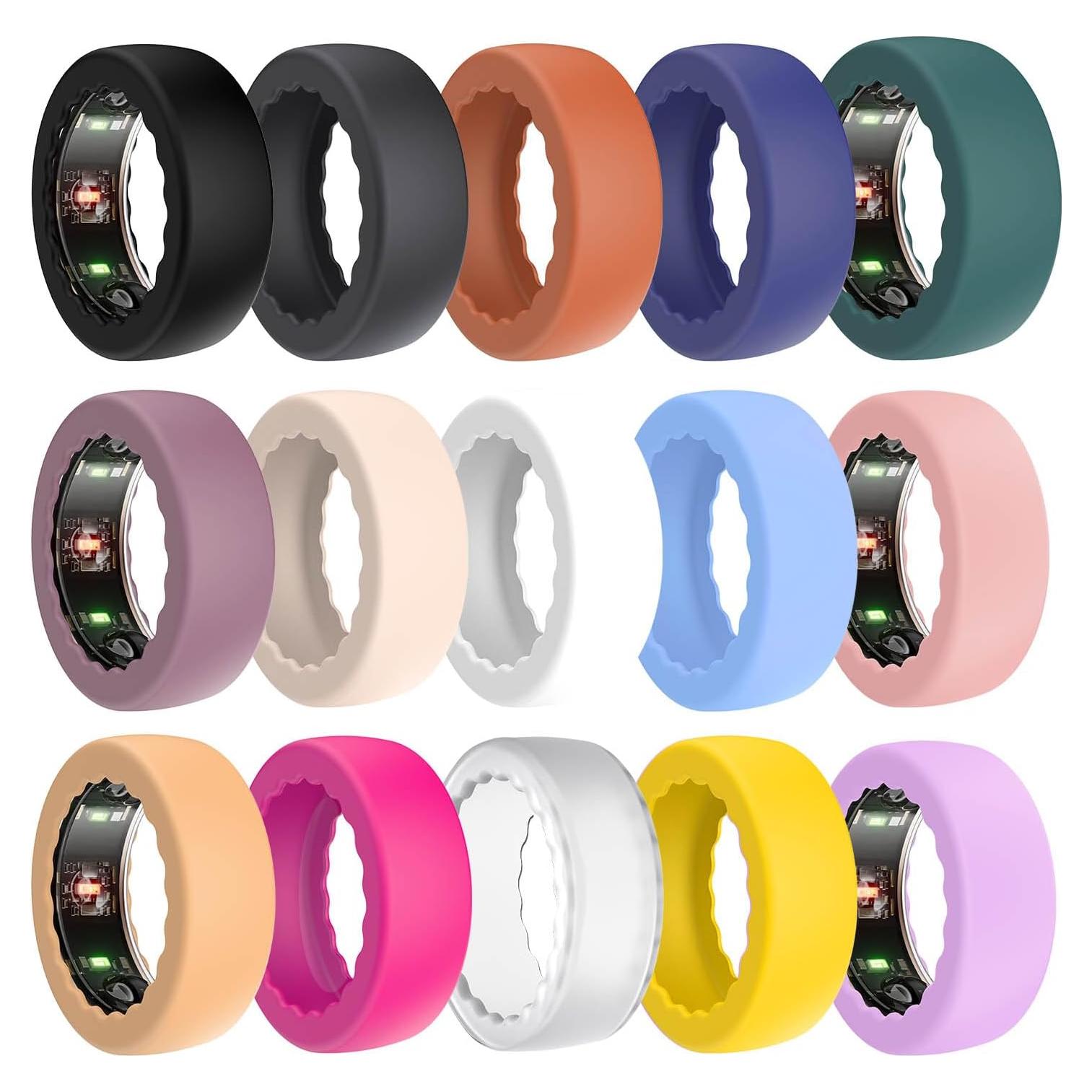 Funda de Silicona SUNDO 15Pack para Oura Ring Gen 3/4 - Protección Anti-Rasguños