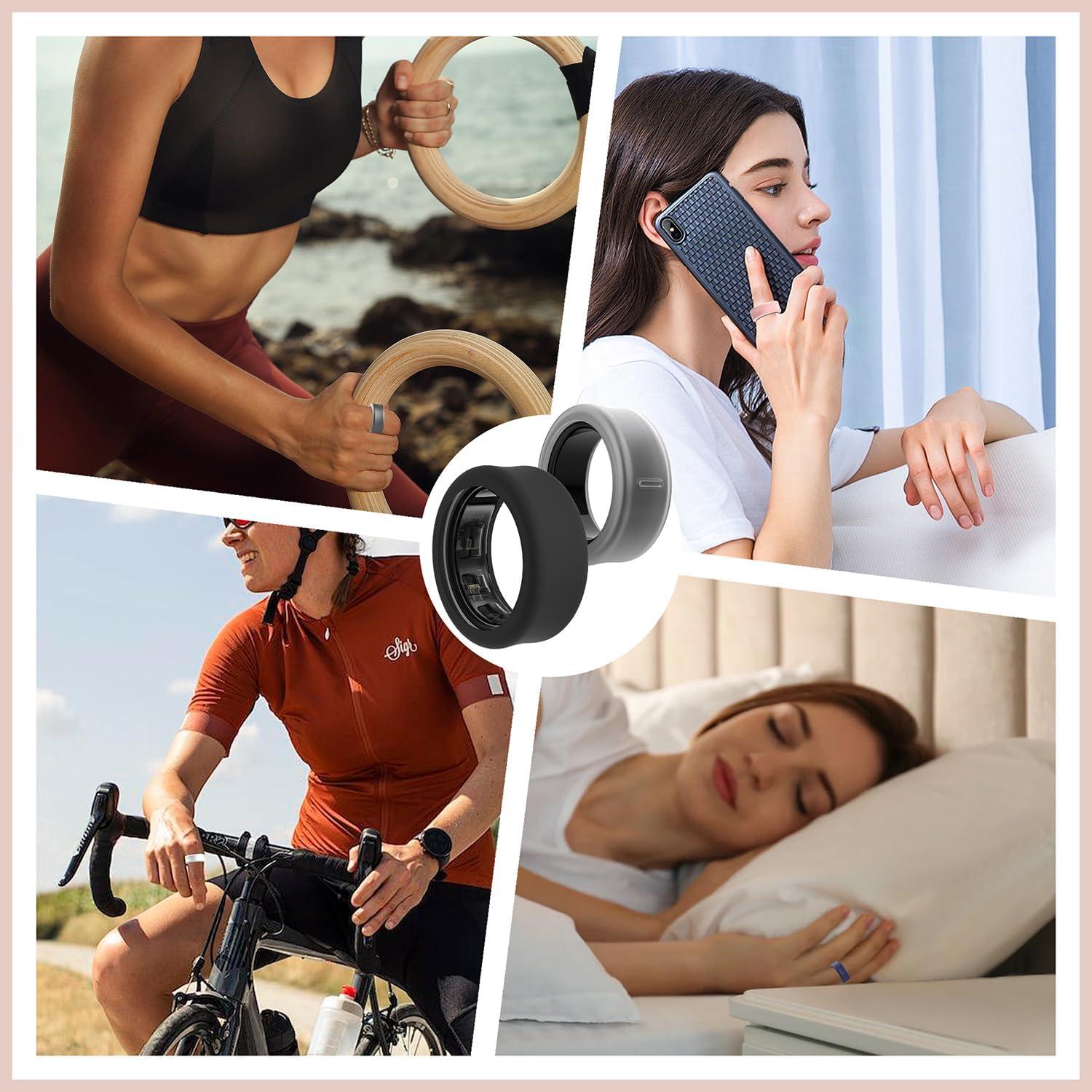 Paquete de 8 fundas de silicona para Oura Ring Gen 3/4 y Galaxy Ring