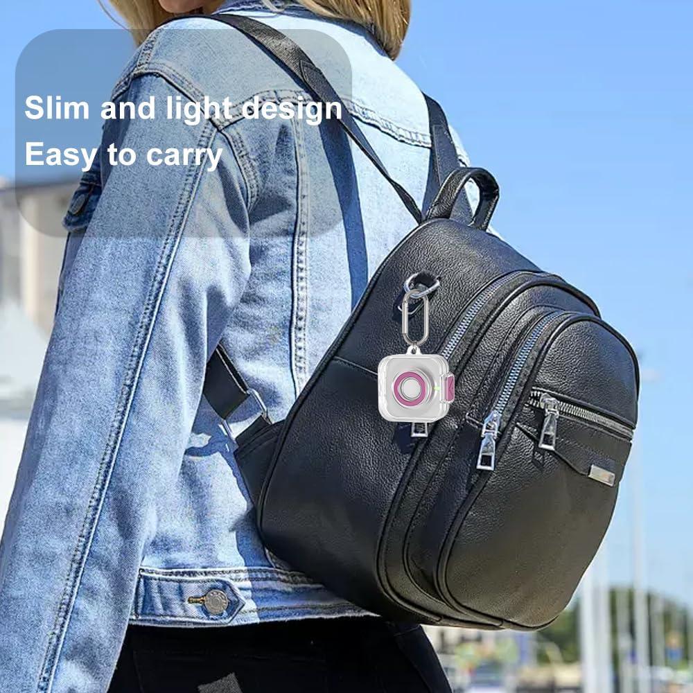 Funda Protectora TPU para Cargador Oura Ring Gen 4 con Llavero Morado