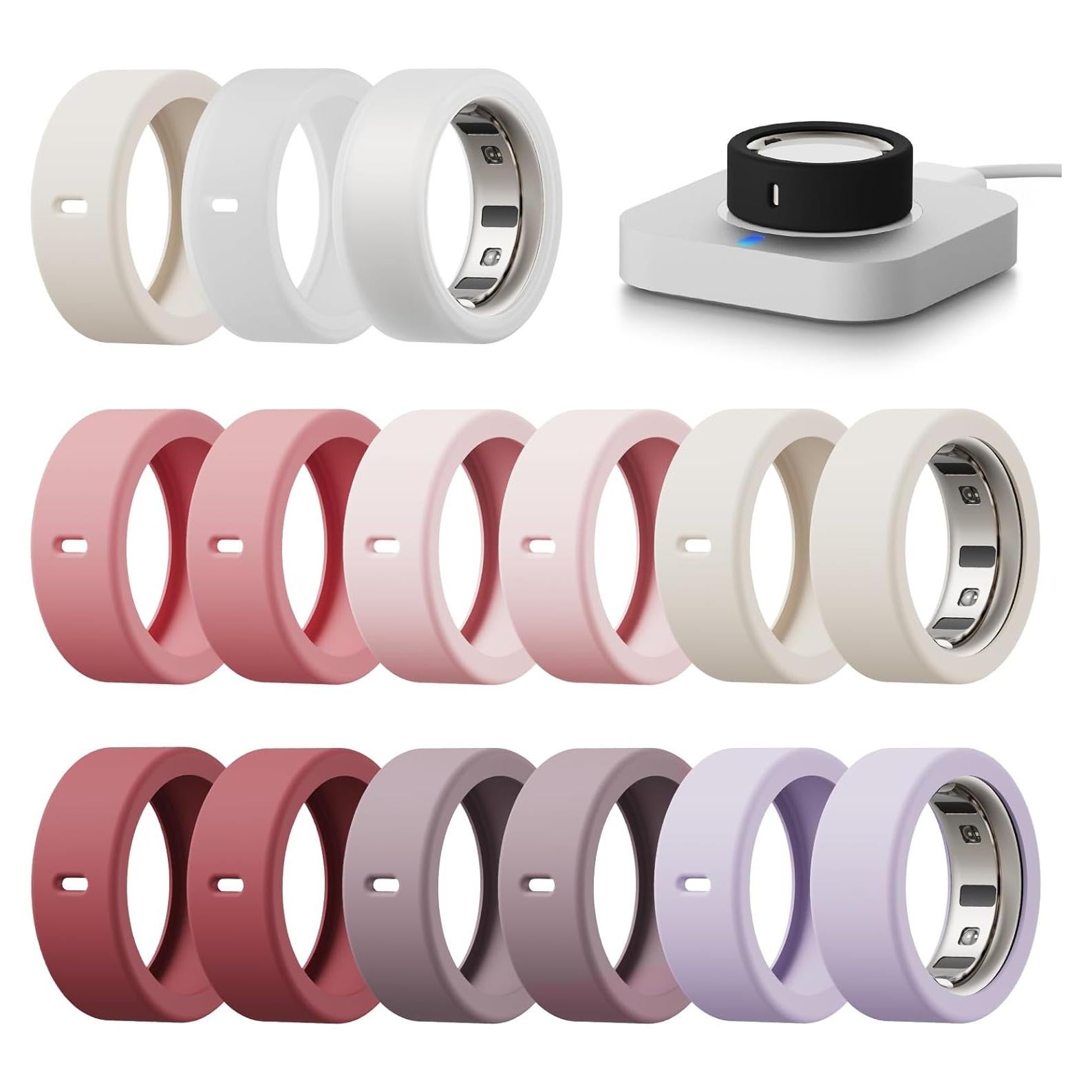 Cubierta de Silicona Hexasider para Oura Ring Gen 4/3 - 15 Paquete