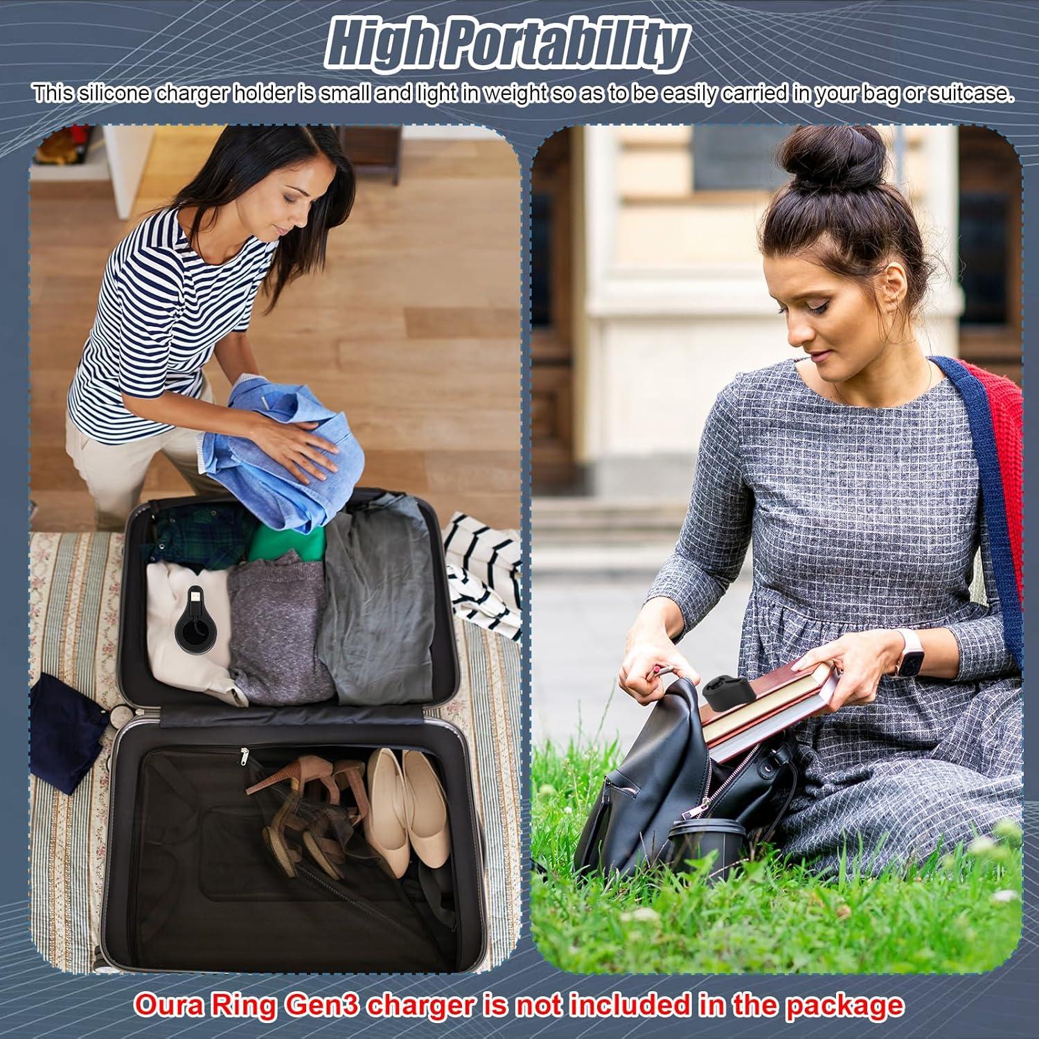 Funda de Cargador de Silicona Lasuroa para Anillo Oura Gen3