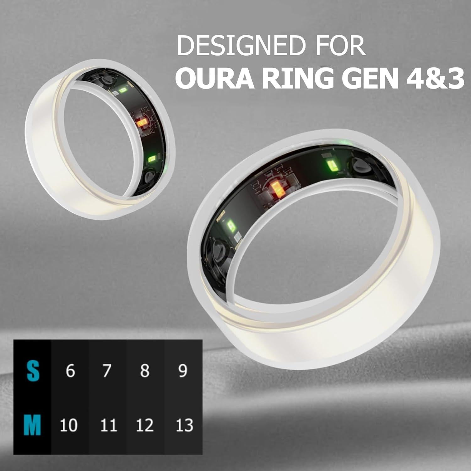 Cubierta de Silicona Weyrinice para Anillo Oura Gen 3/4 - Antirayaduras - Tamaño S