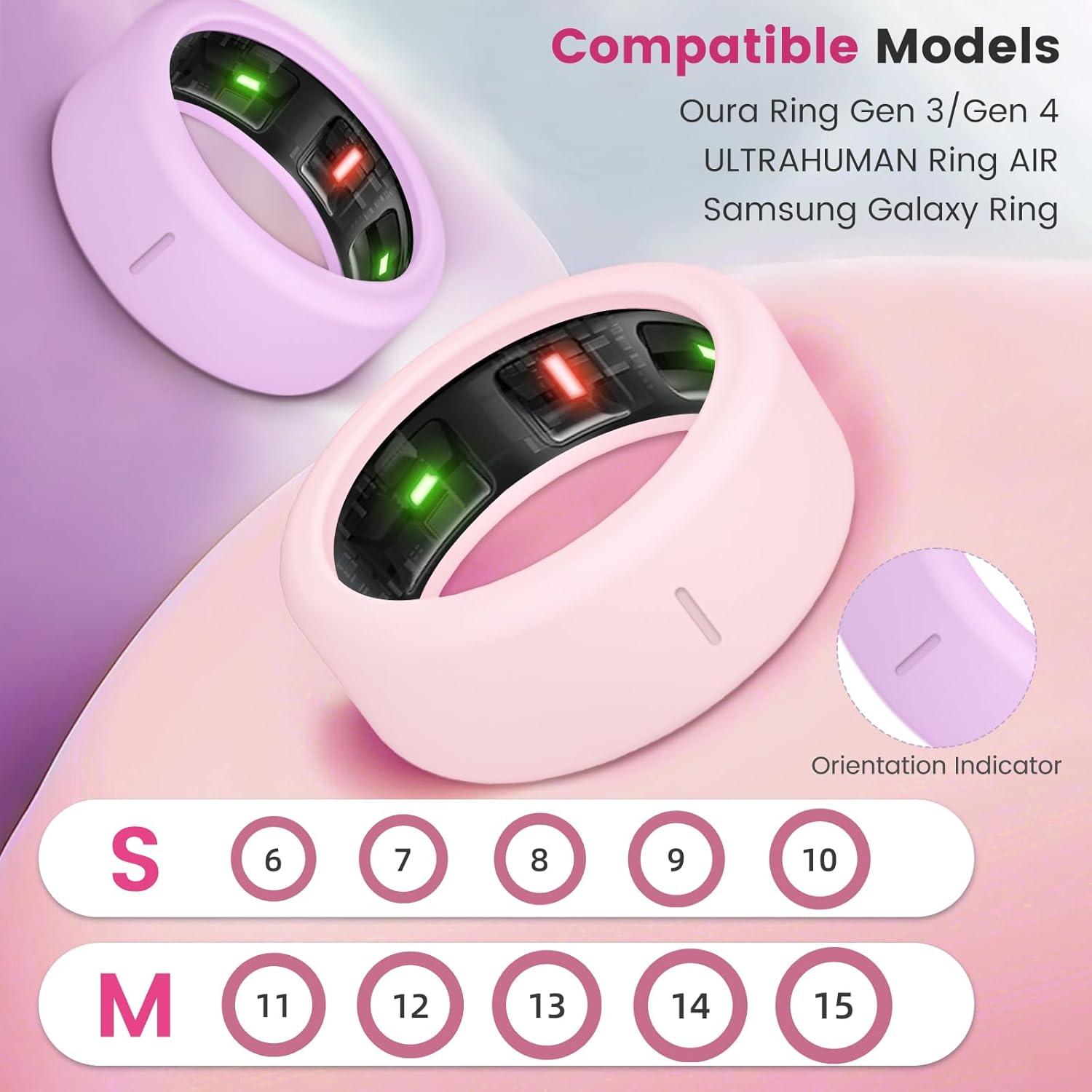 Paquete de 10 fundas de silicona para Oura Ring Gen 3 y 4