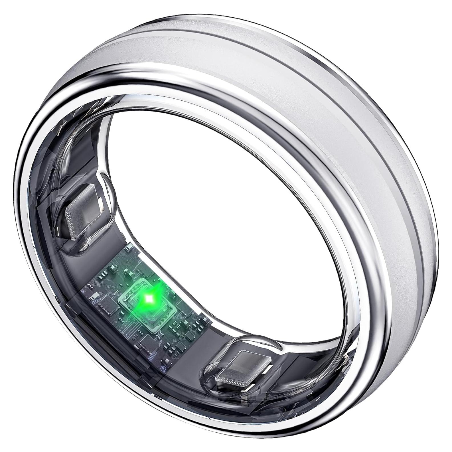 Anillo Inteligente SEEKZERO Plata 11 - Monitoreo de Salud y Fitness
