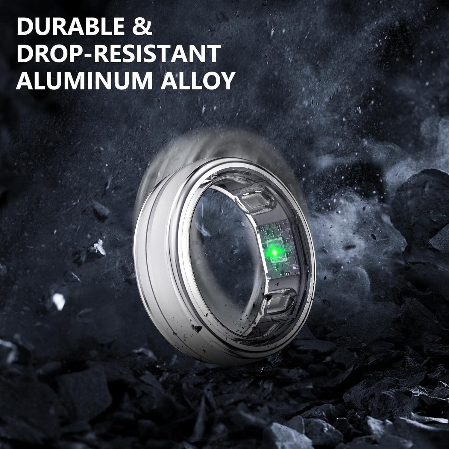 Anillo Inteligente SEEKZERO Plata 11 - Monitoreo de Salud y Fitness