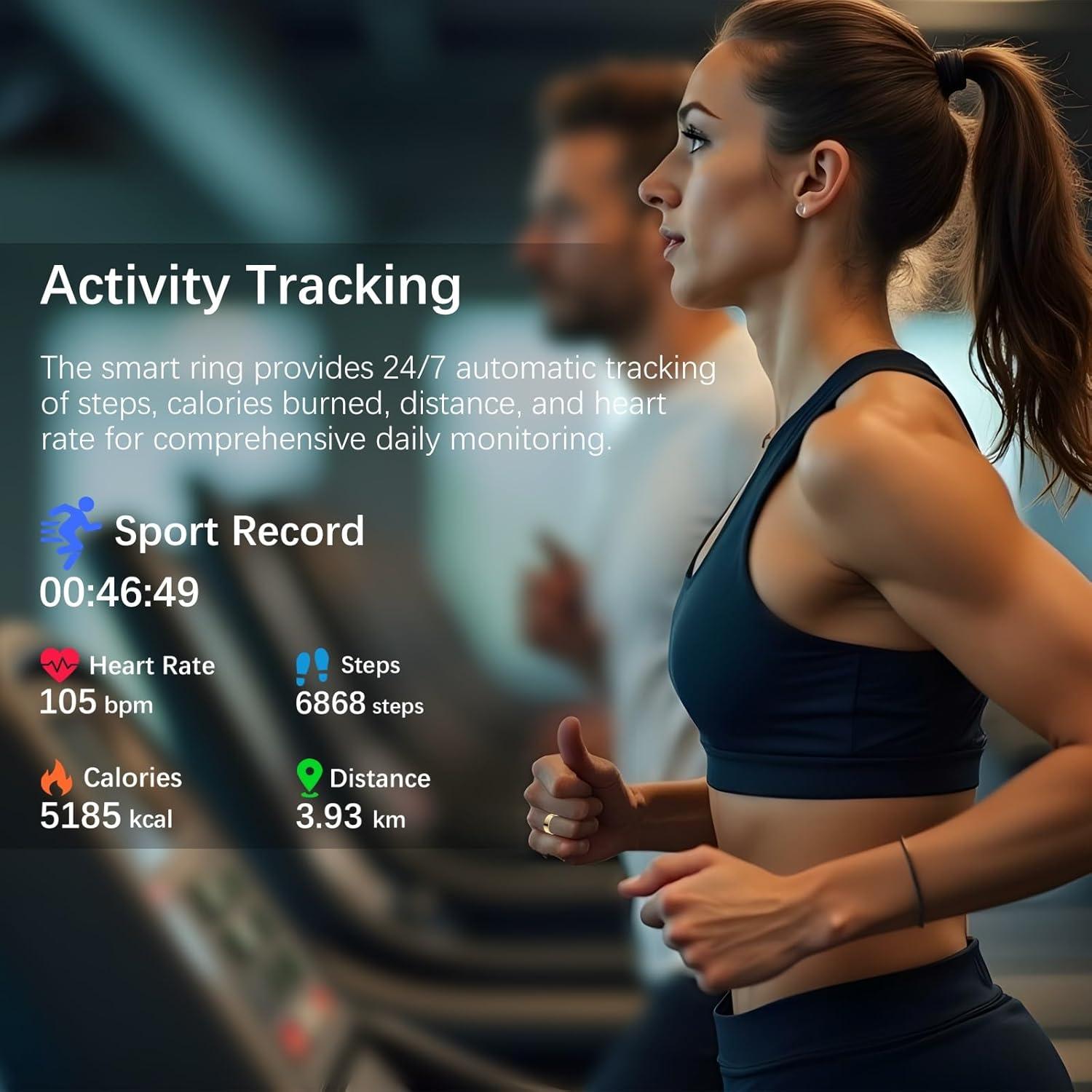 Anillo Inteligente de Salud REWSX Dorado 7# - Monitoreo Fitness