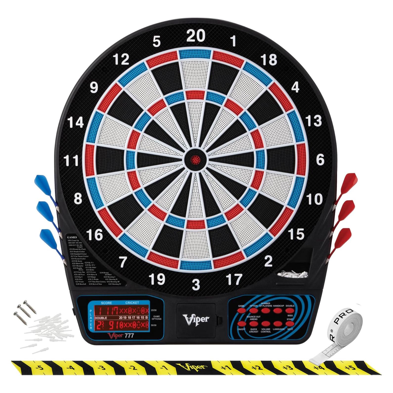 Tablero de Dardos Electrónico Viper 777 15.5" 43 Juegos