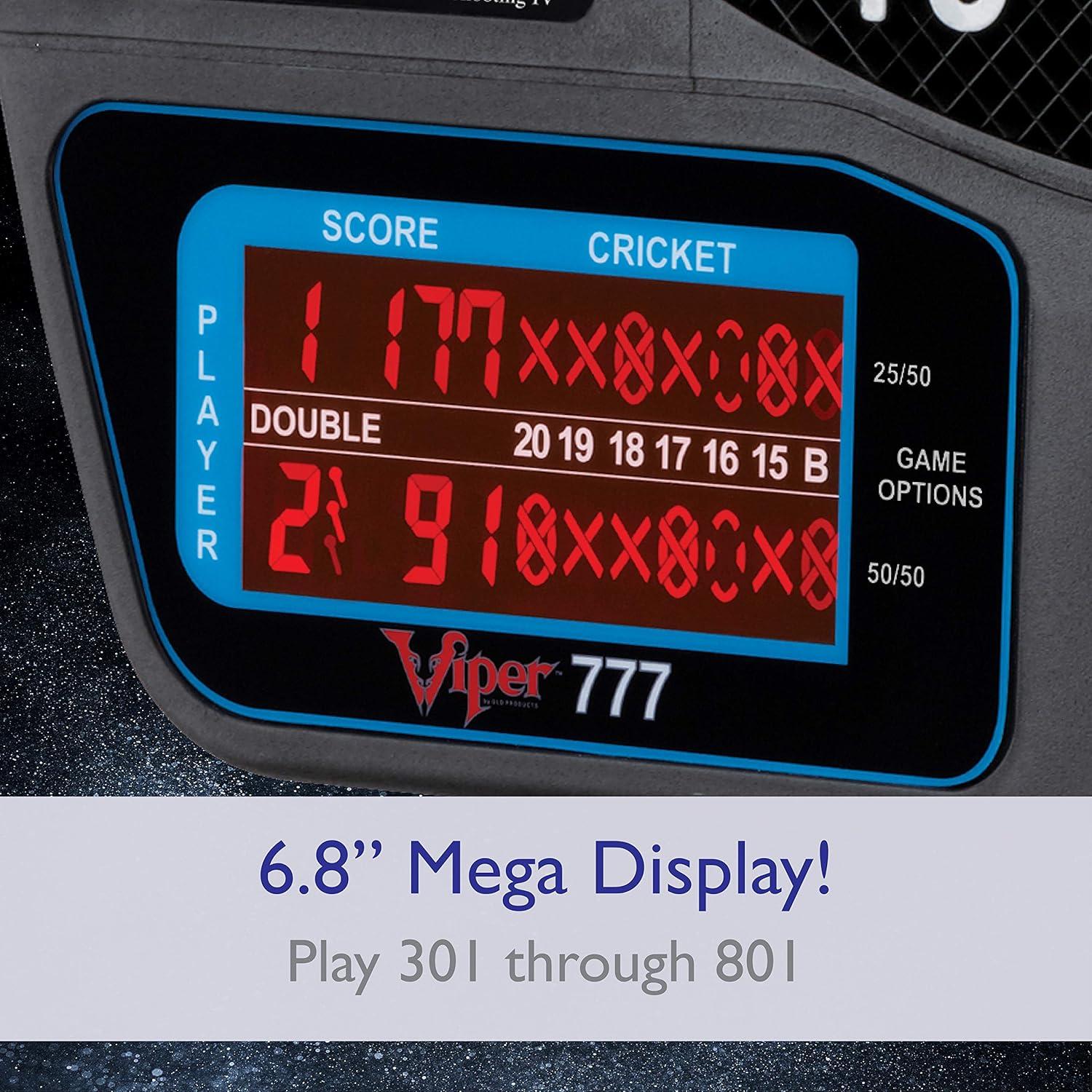 Tablero de Dardos Electrónico Viper 777 15.5" 43 Juegos