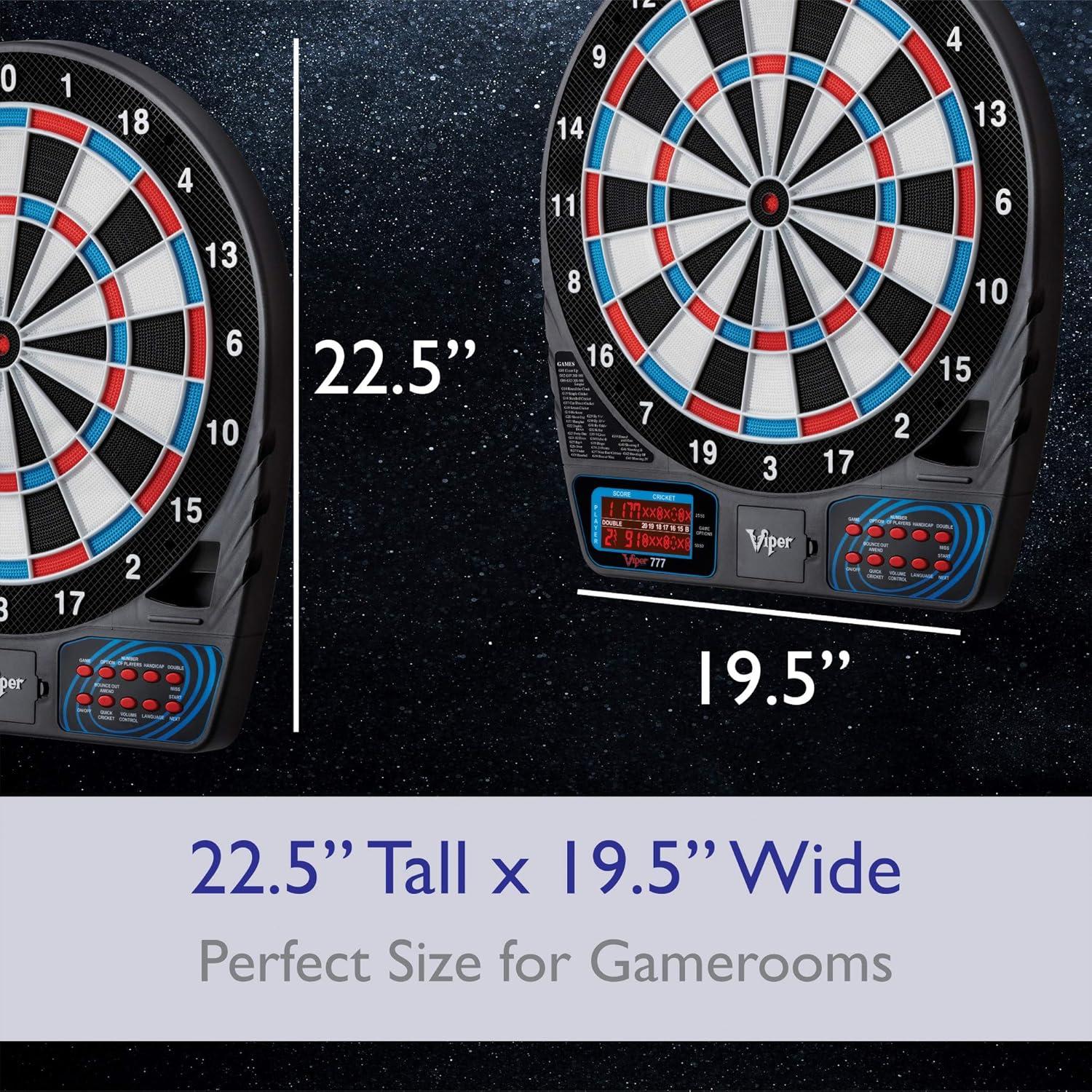 Tablero de Dardos Electrónico Viper 777 15.5" 43 Juegos