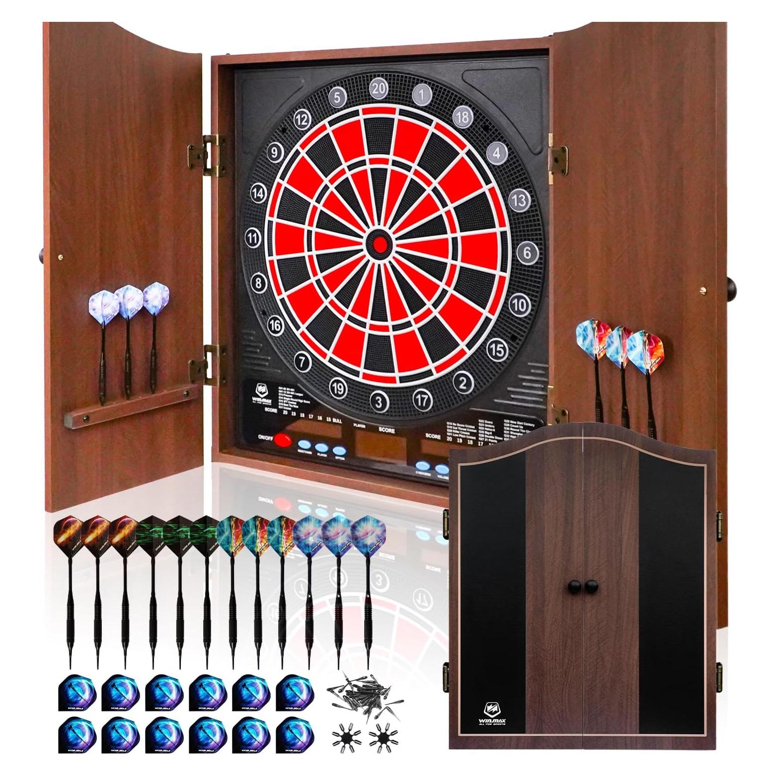 Tablero de Dardos Electrónico WIN.MAX con Gabinete MDF 50.8 cm