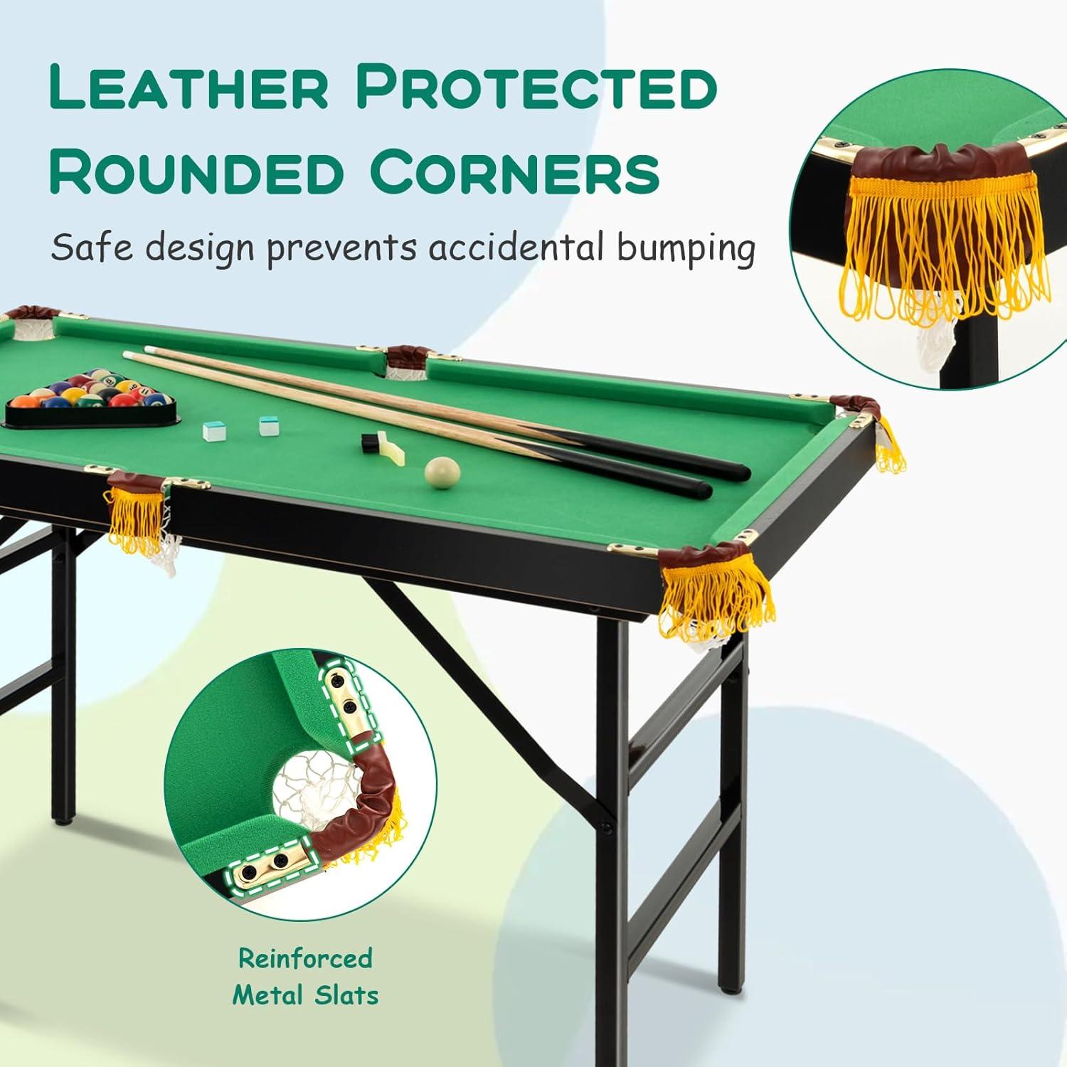 Mesa de Billar Plegable Costzon 119.4x66 cm para Niños