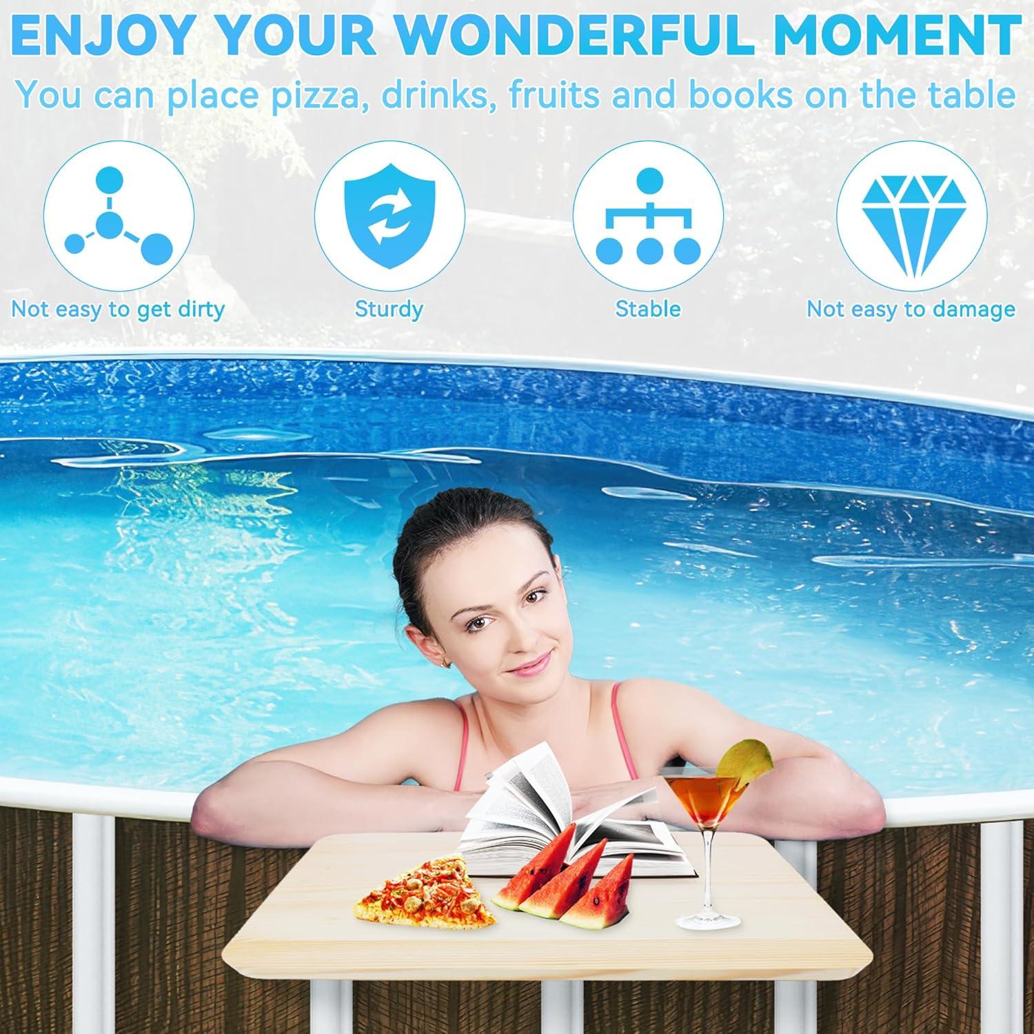 Mesa Lateral para Piscina Anglekai 39.9x24.9cm Ajustable