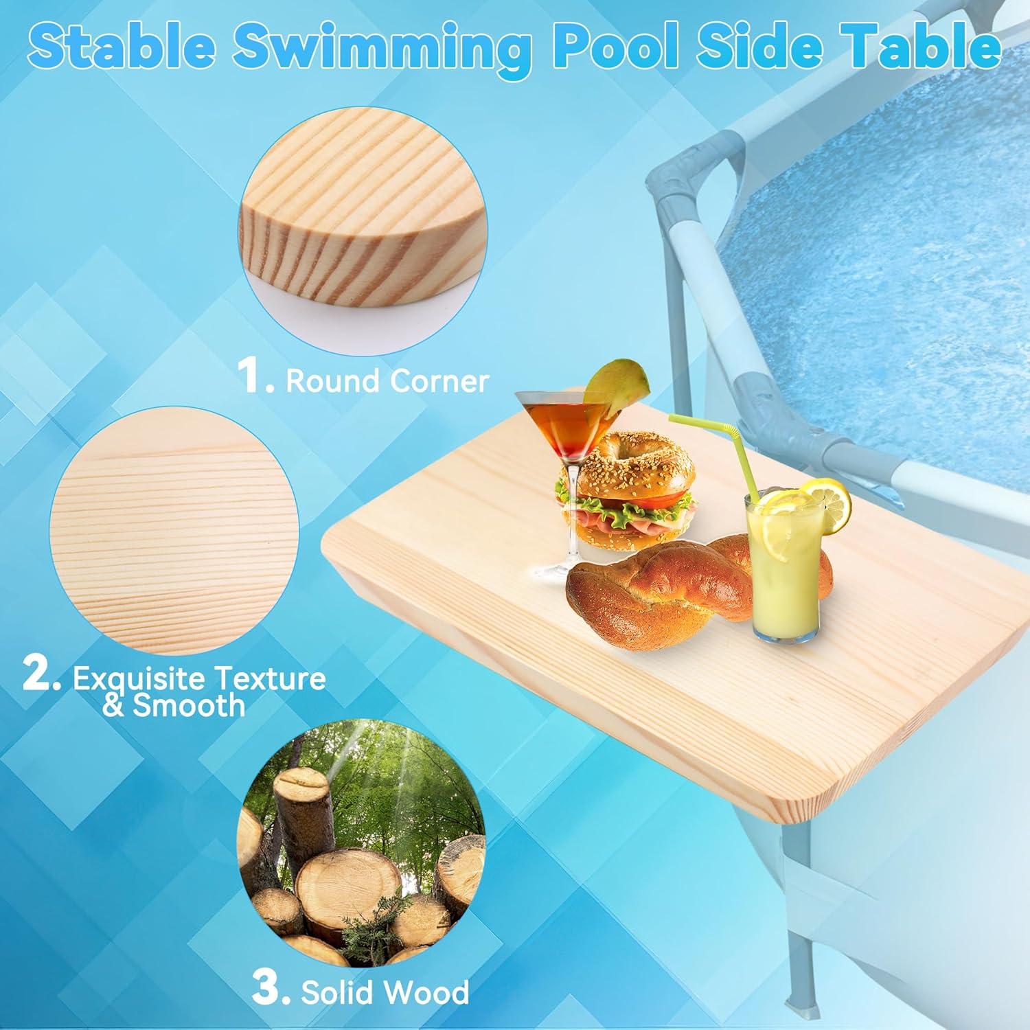 Mesa Lateral para Piscina Anglekai 39.9x24.9cm Ajustable