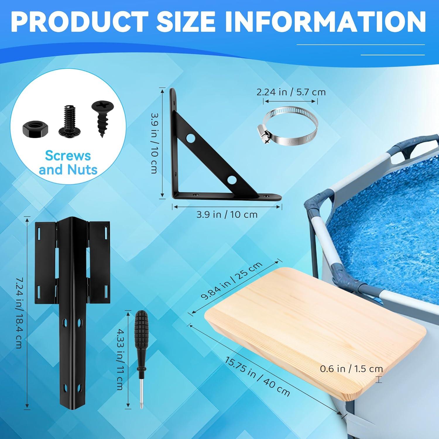 Mesa Lateral para Piscina Anglekai 39.9x24.9cm Ajustable