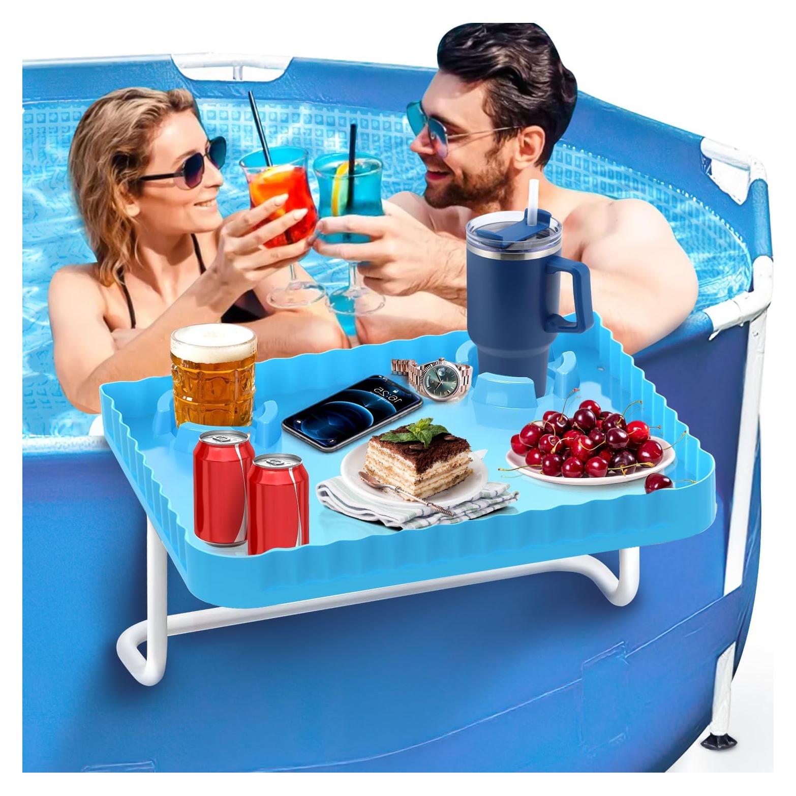 Barra de piscina portátil Lebenwell azul 42x31 cm