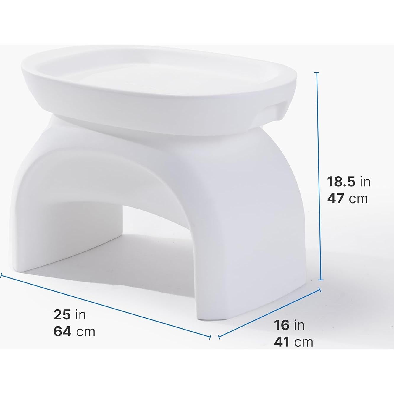 Mesa Lateral Vero Step2 con Bandeja de Servicio Blanca 46.99 cm