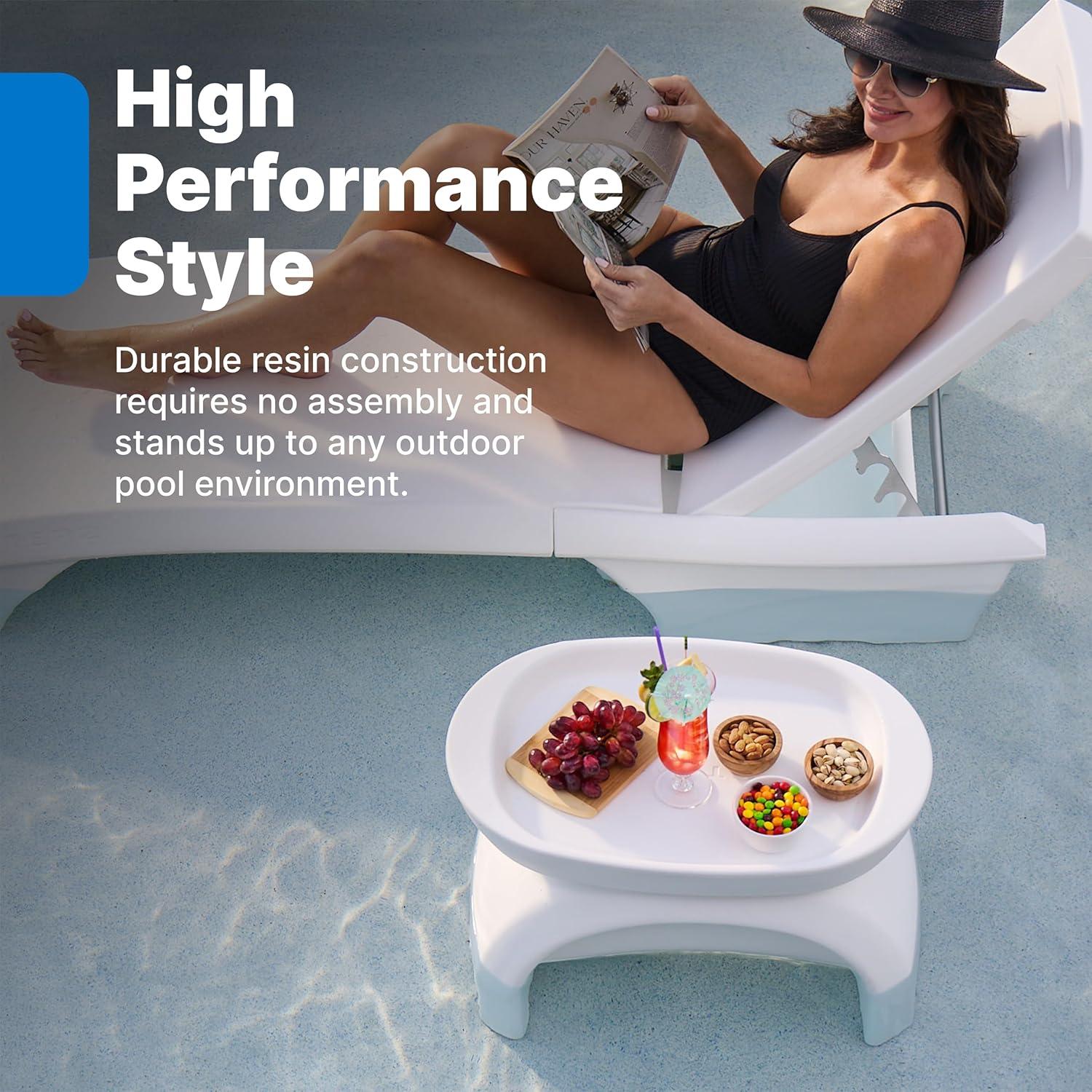 Mesa Lateral Vero Step2 con Bandeja de Servicio Blanca 46.99 cm