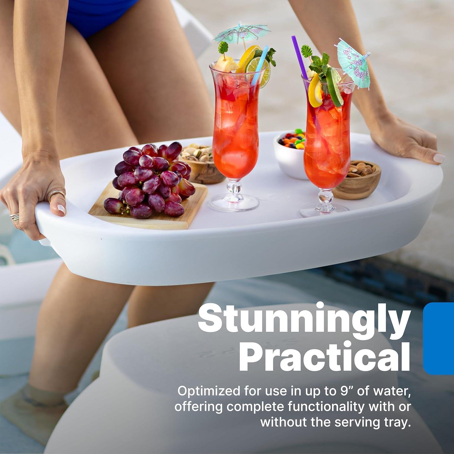 Mesa Lateral Vero Step2 con Bandeja de Servicio Blanca 46.99 cm