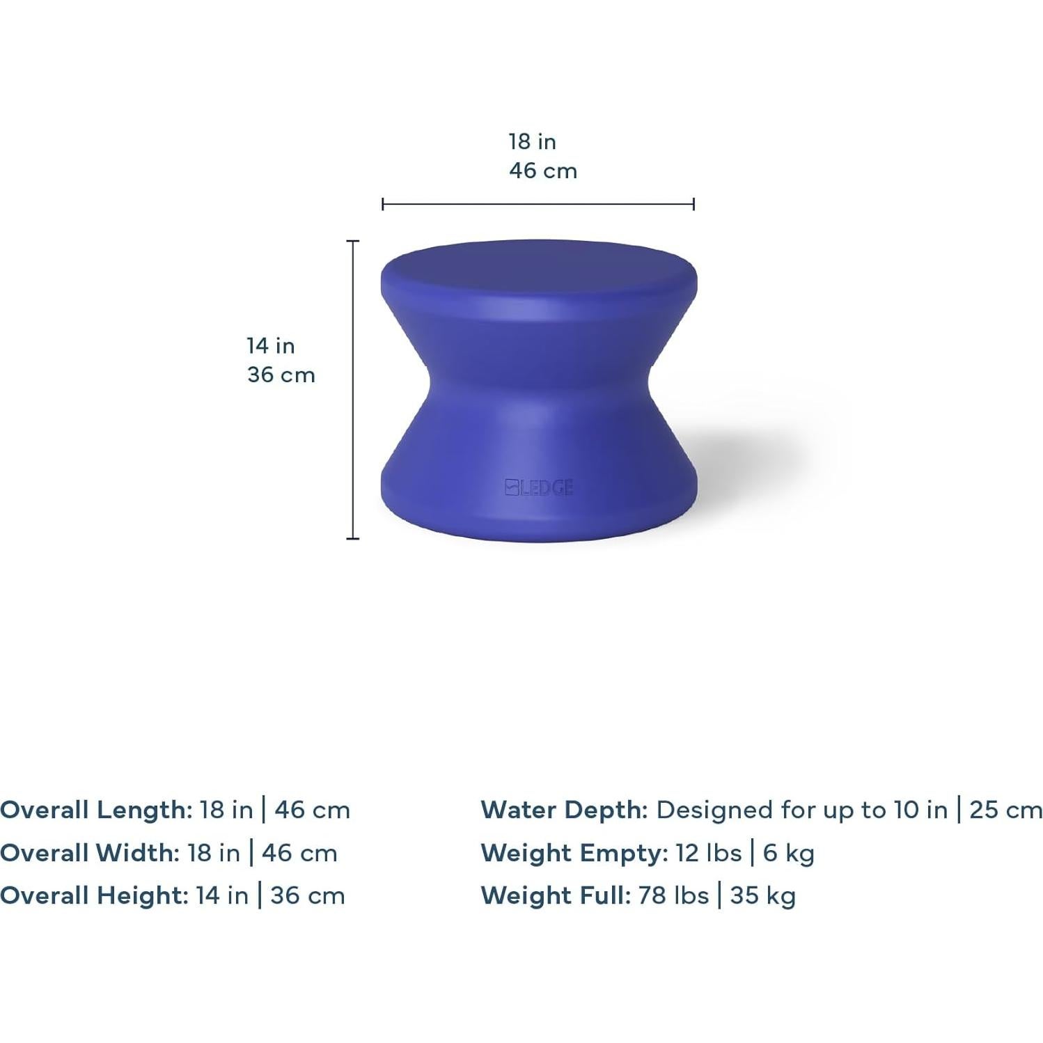 Mesa Lateral Ledge Lounger Signature - Resistente a Todo Clima - 45.7x45.7 cm - Blanco